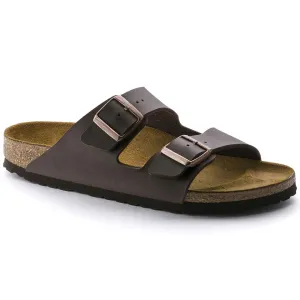 Mocha Brown Leather Ease Comfort Slippers with Buckle - Slippers
