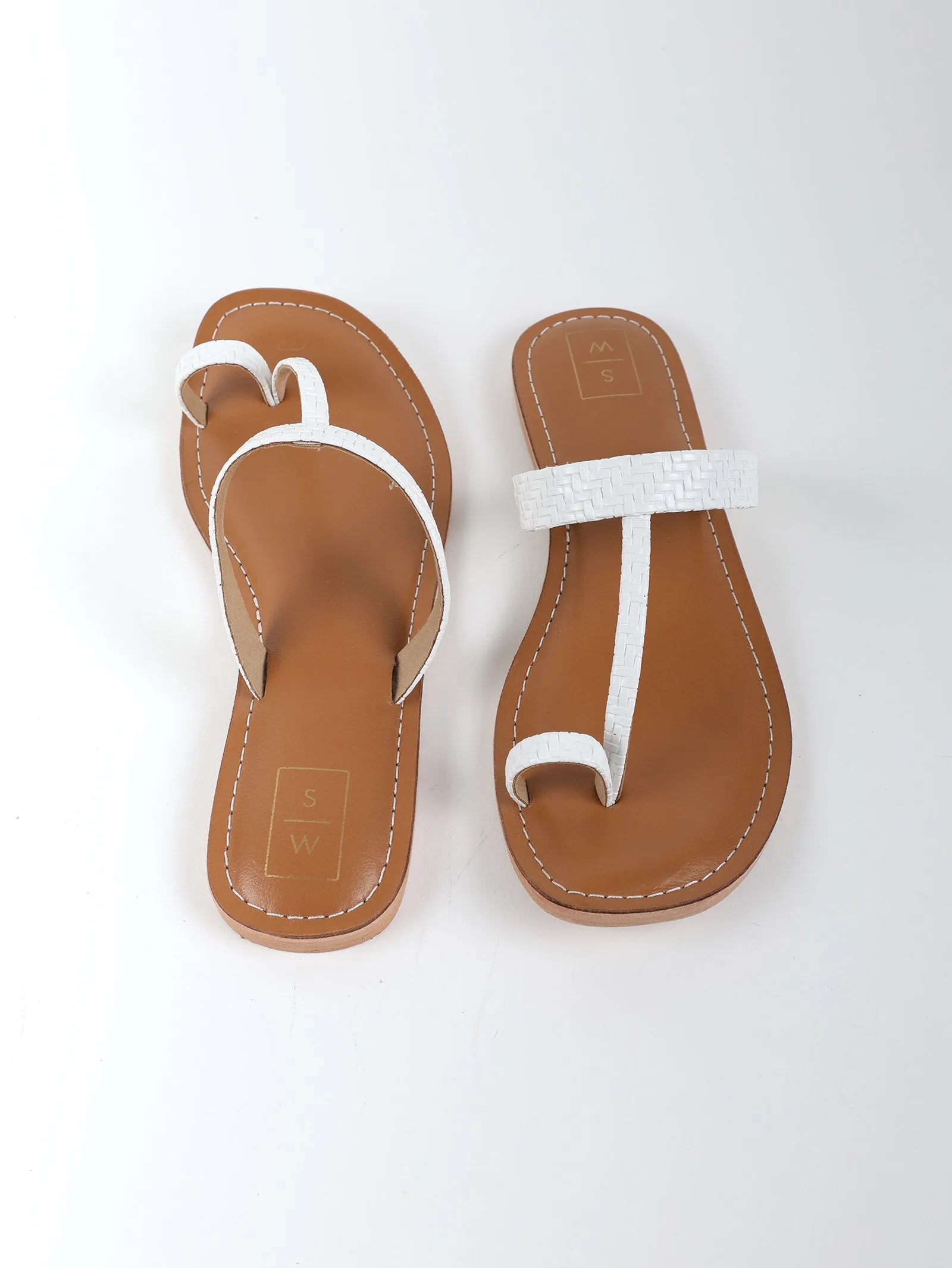 Monica White Sandals