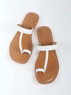 Monica White Sandals