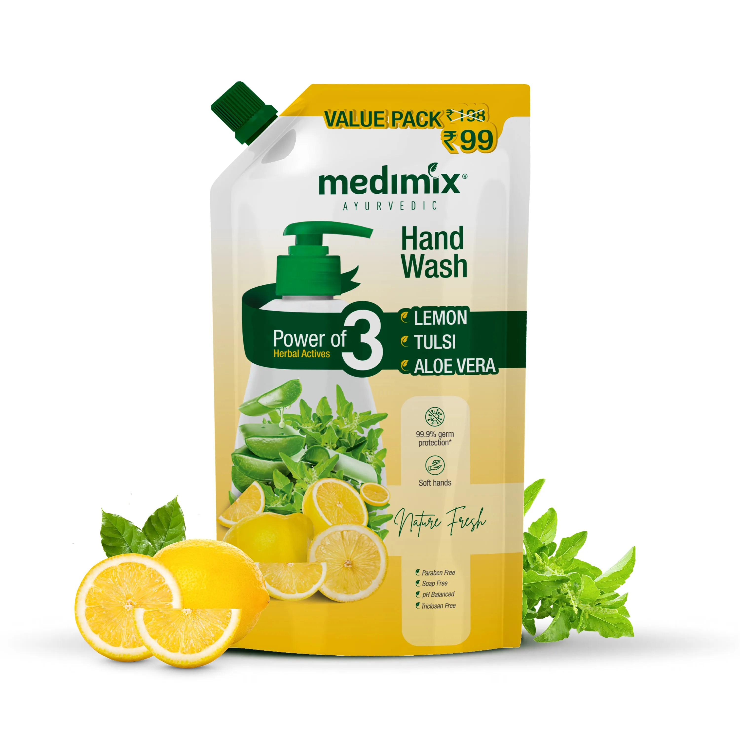 Nature Fresh Hand Wash with Lemon, Tulsi, & Aloe Vera 675ml