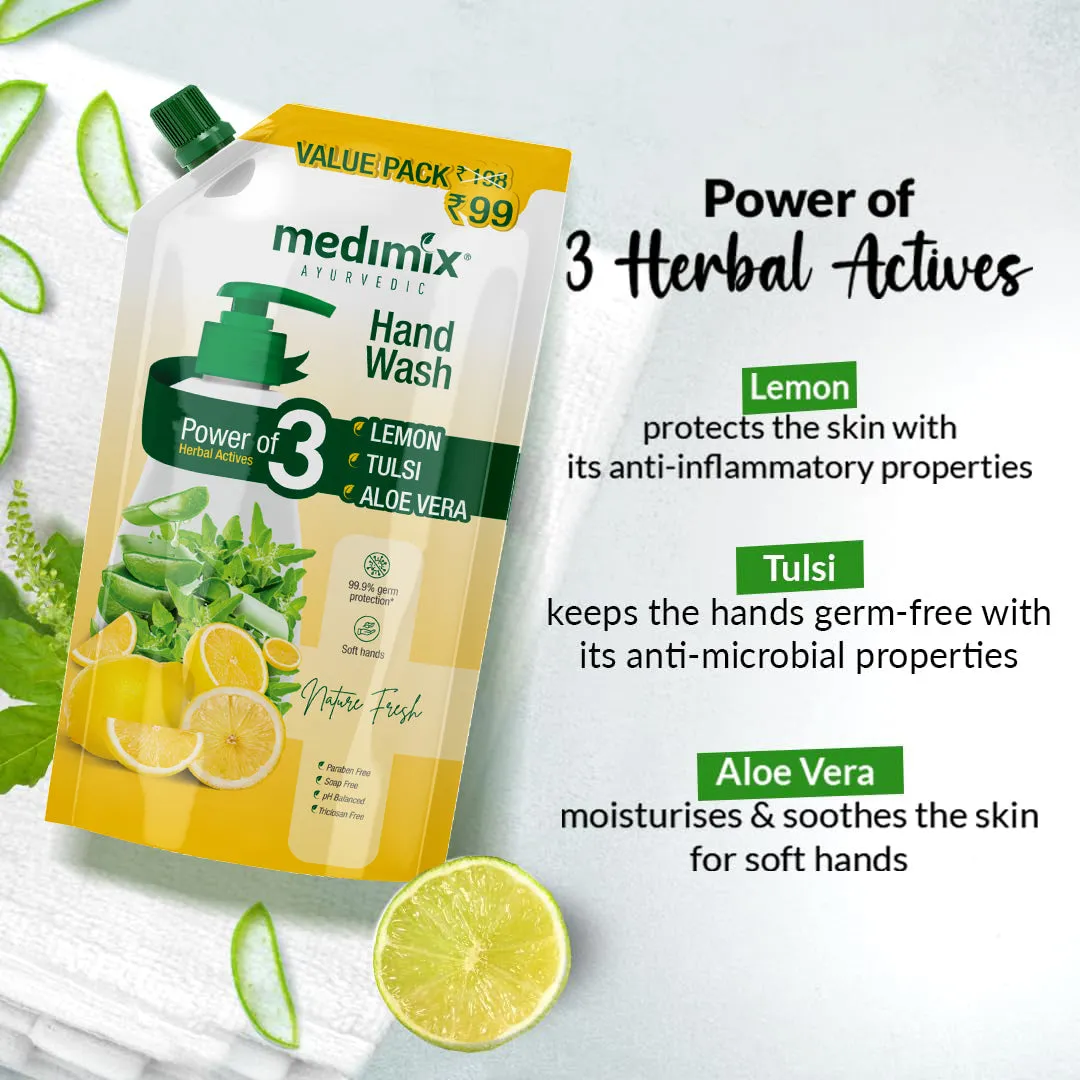Nature Fresh Hand Wash with Lemon, Tulsi, & Aloe Vera 675ml