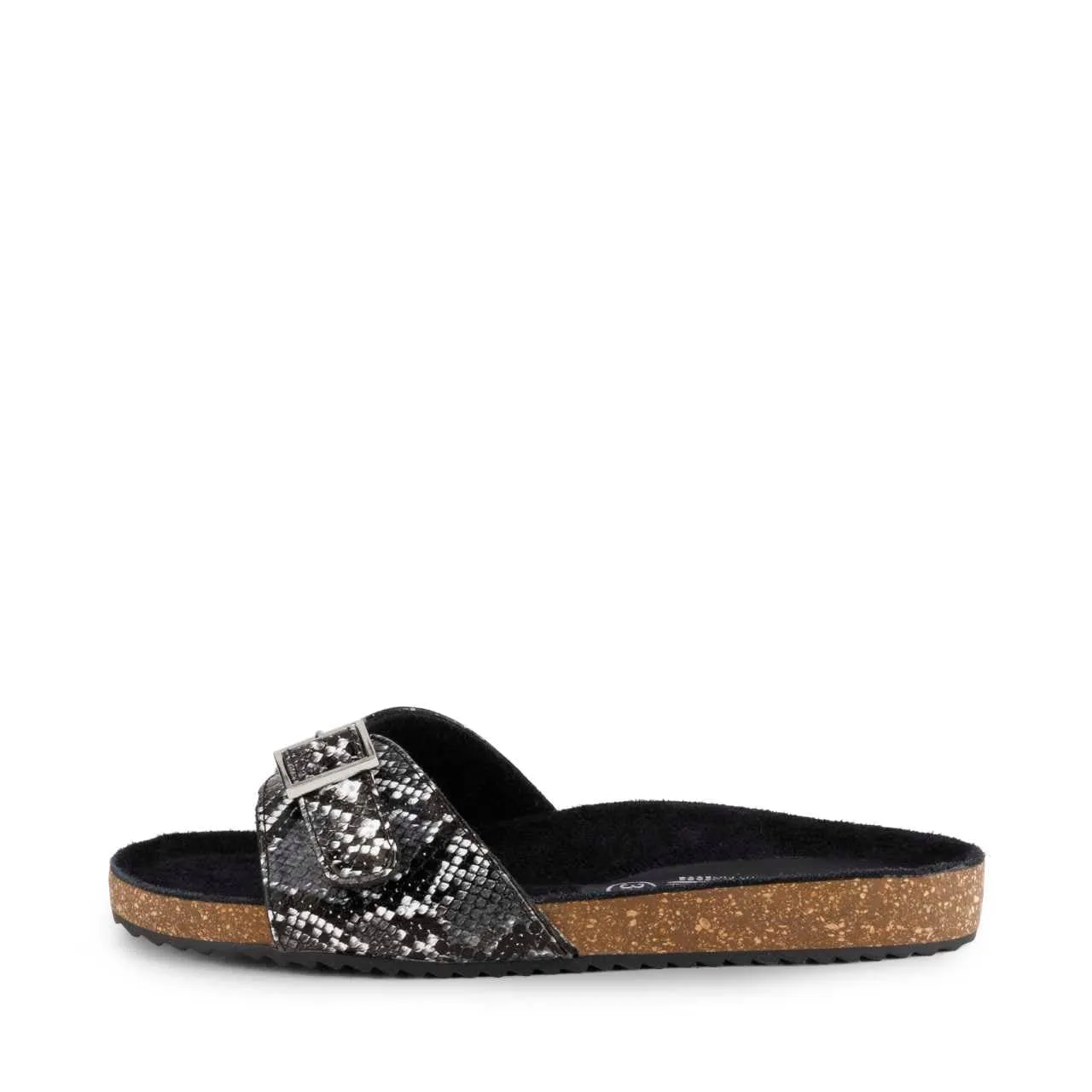 Navi Black Snake Comfort Slipons