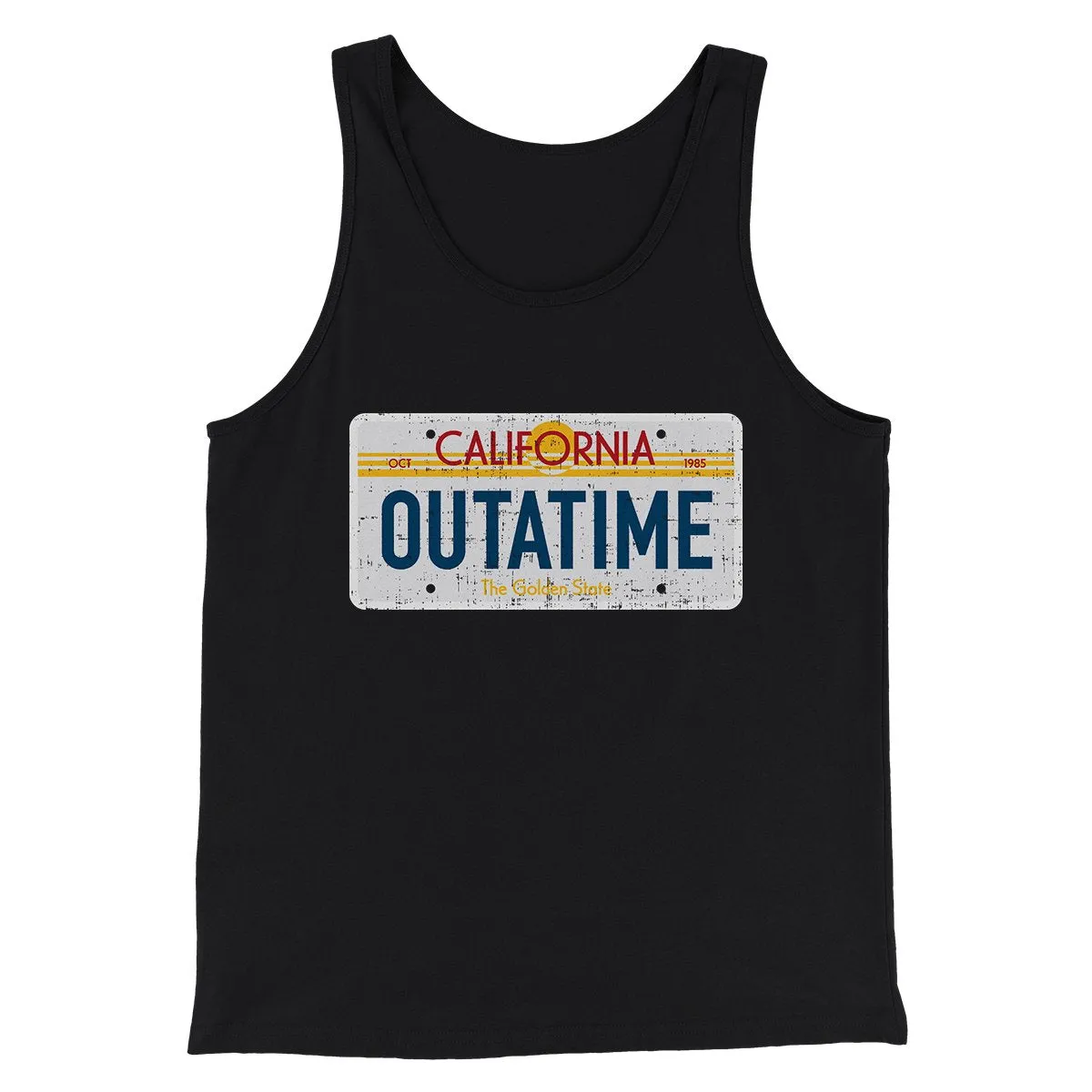 Outatime License Plate Funny Movie Men/Unisex Tank Top