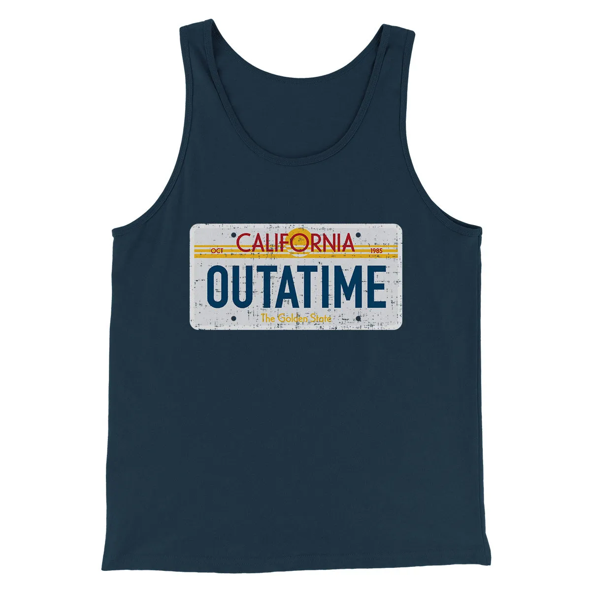Outatime License Plate Funny Movie Men/Unisex Tank Top