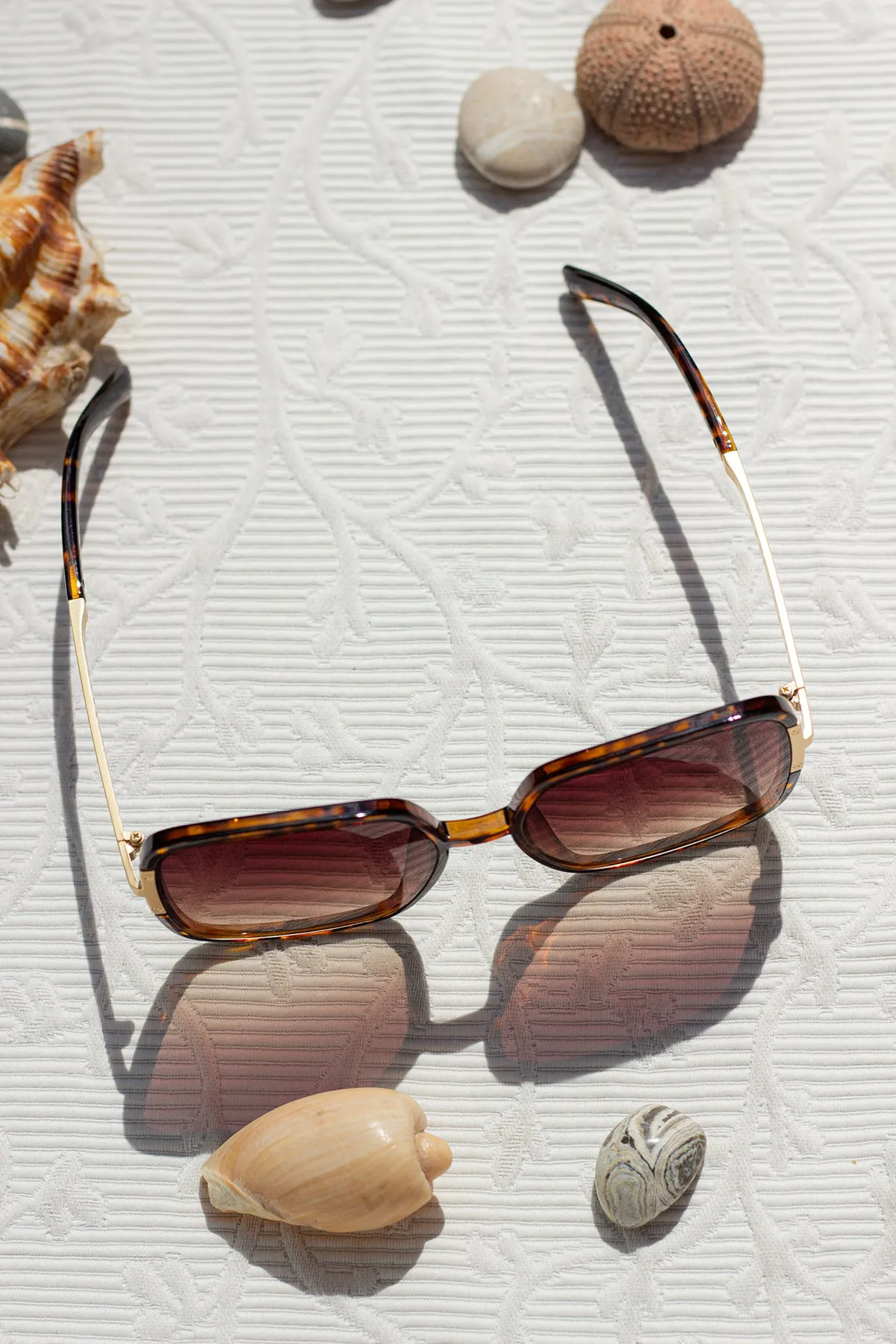 Oversized Rounded Square Screw Detail Sunglasses