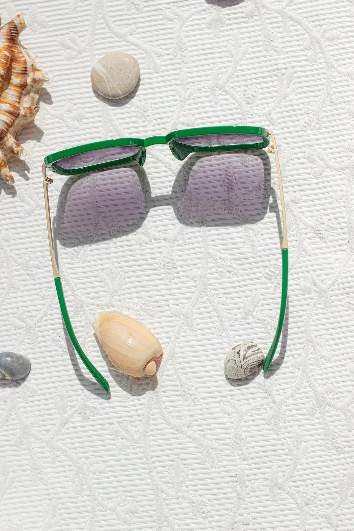 Oversized Rounded Square Screw Detail Sunglasses