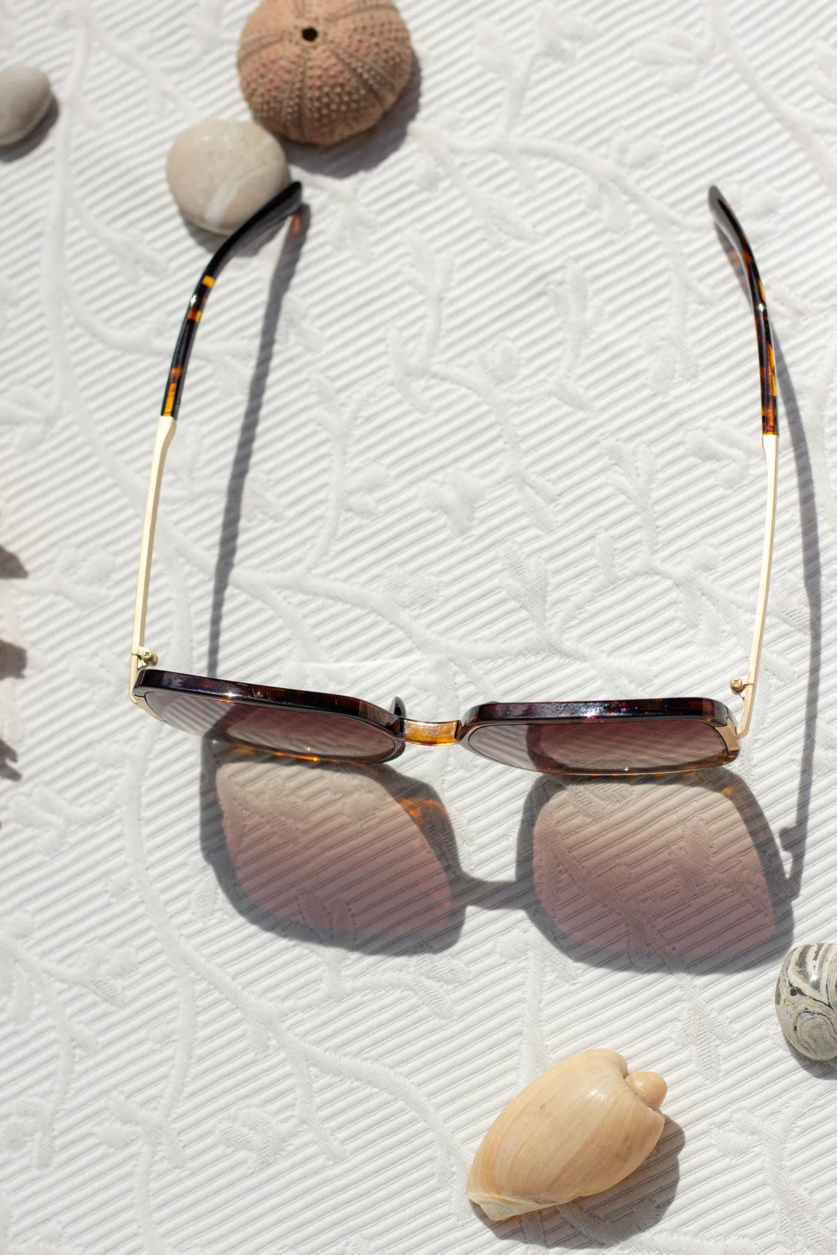 Oversized Rounded Square Screw Detail Sunglasses