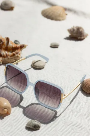 Oversized Rounded Square Screw Detail Sunglasses