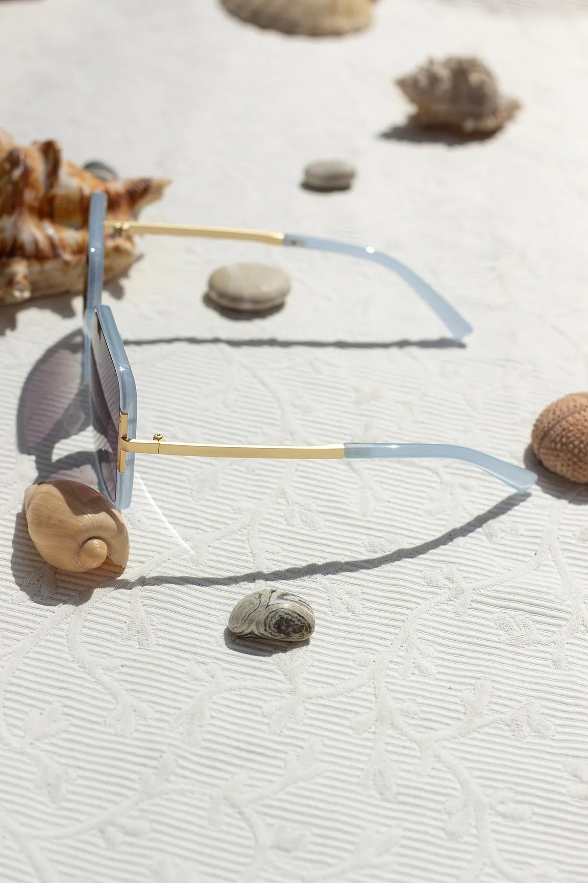 Oversized Rounded Square Screw Detail Sunglasses