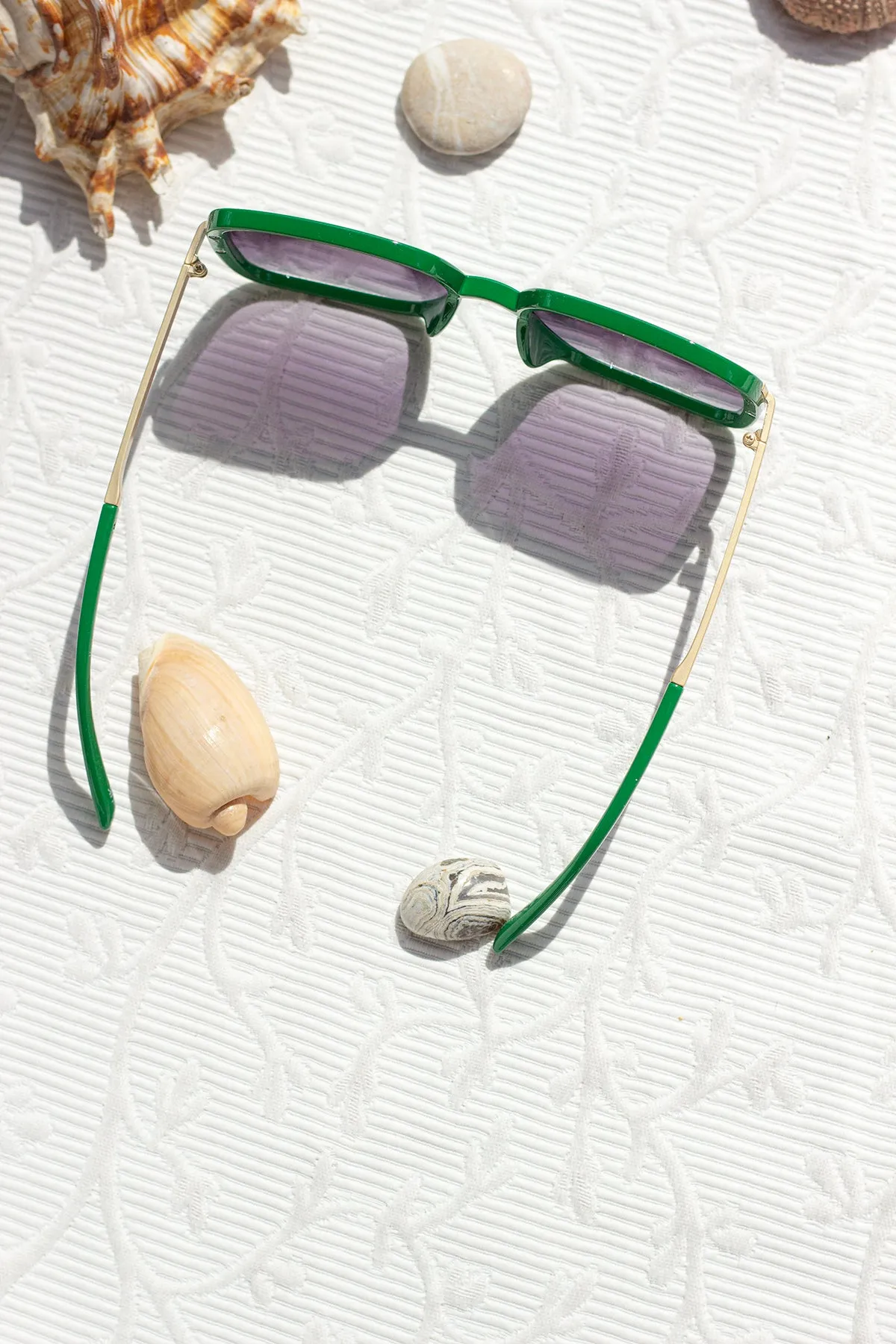 Oversized Rounded Square Screw Detail Sunglasses