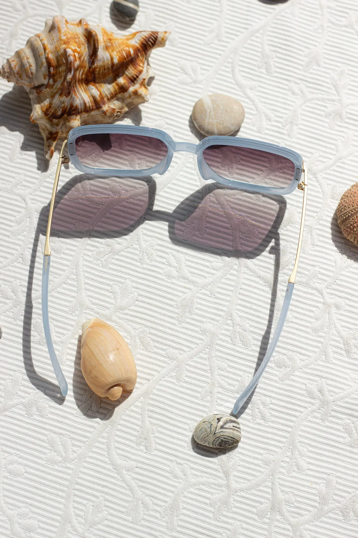 Oversized Rounded Square Screw Detail Sunglasses