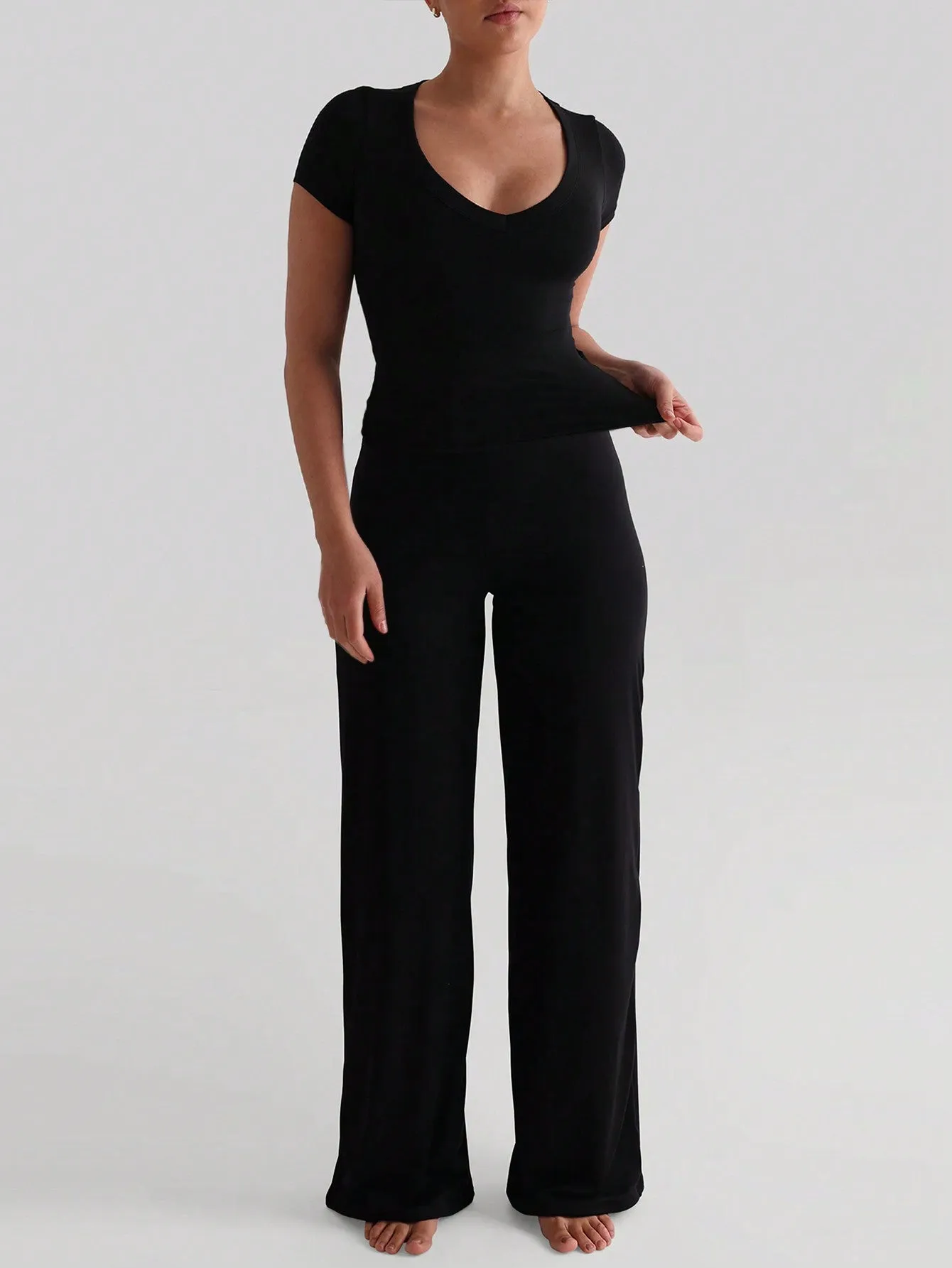 Pantalones de mujer de cintura alta en Cherry Vibes