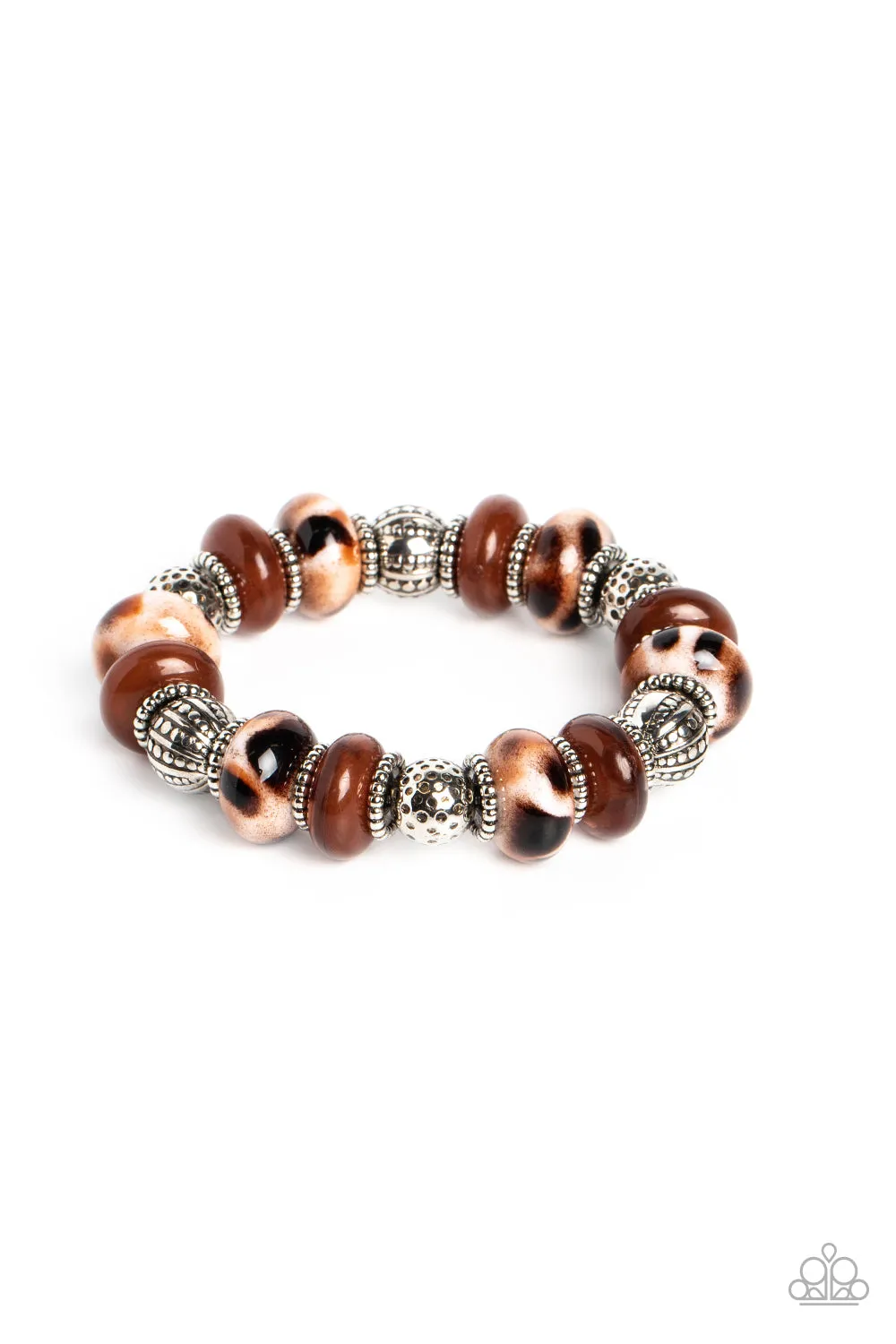 Paparazzi Warped Whimsicality Necklace Brown & Warped Wayfarer Bracelet Brown