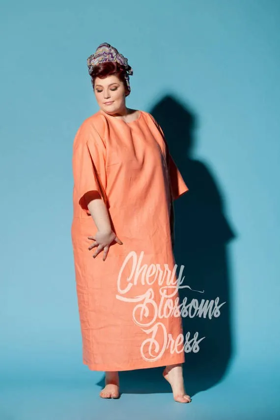 Plus Size Linen, Linen Kaftan Dress, Simple Wedding Dress, Plus Size Clothing, Linen Dress, Linen Clothing, Loose Maxi Dress, Pocket Dress