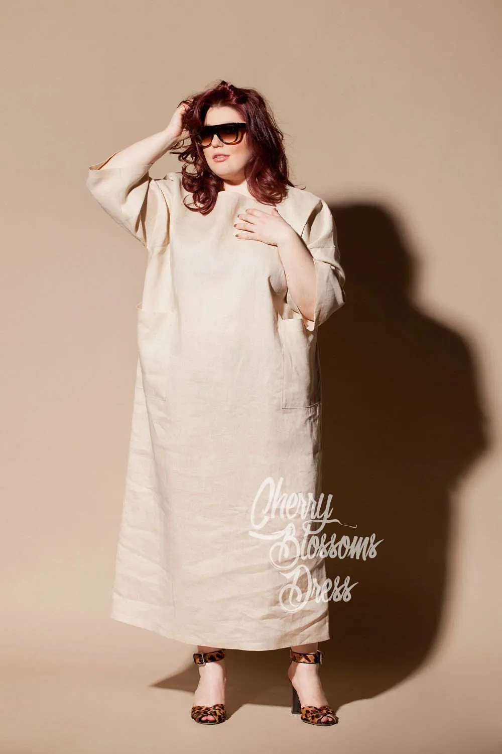 Plus Size Linen, Linen Kaftan Dress, Simple Wedding Dress, Plus Size Clothing, Linen Dress, Linen Clothing, Loose Maxi Dress, Pocket Dress