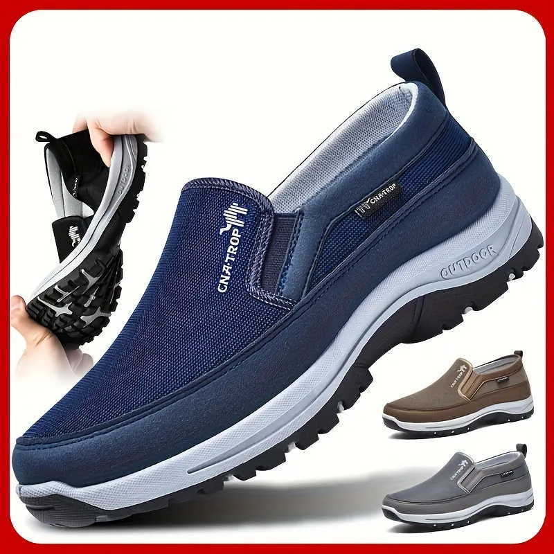 Plus Size Men's Knit Breathable Loafer Shoes for Comfort