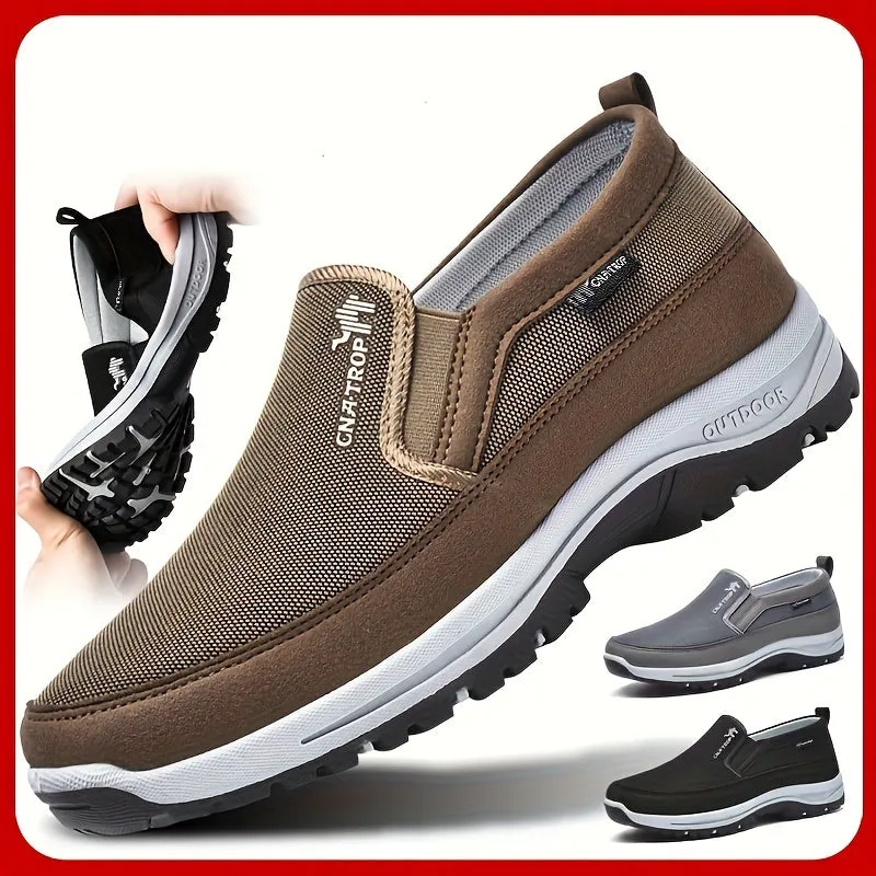 Plus Size Men's Knit Breathable Loafer Shoes for Comfort