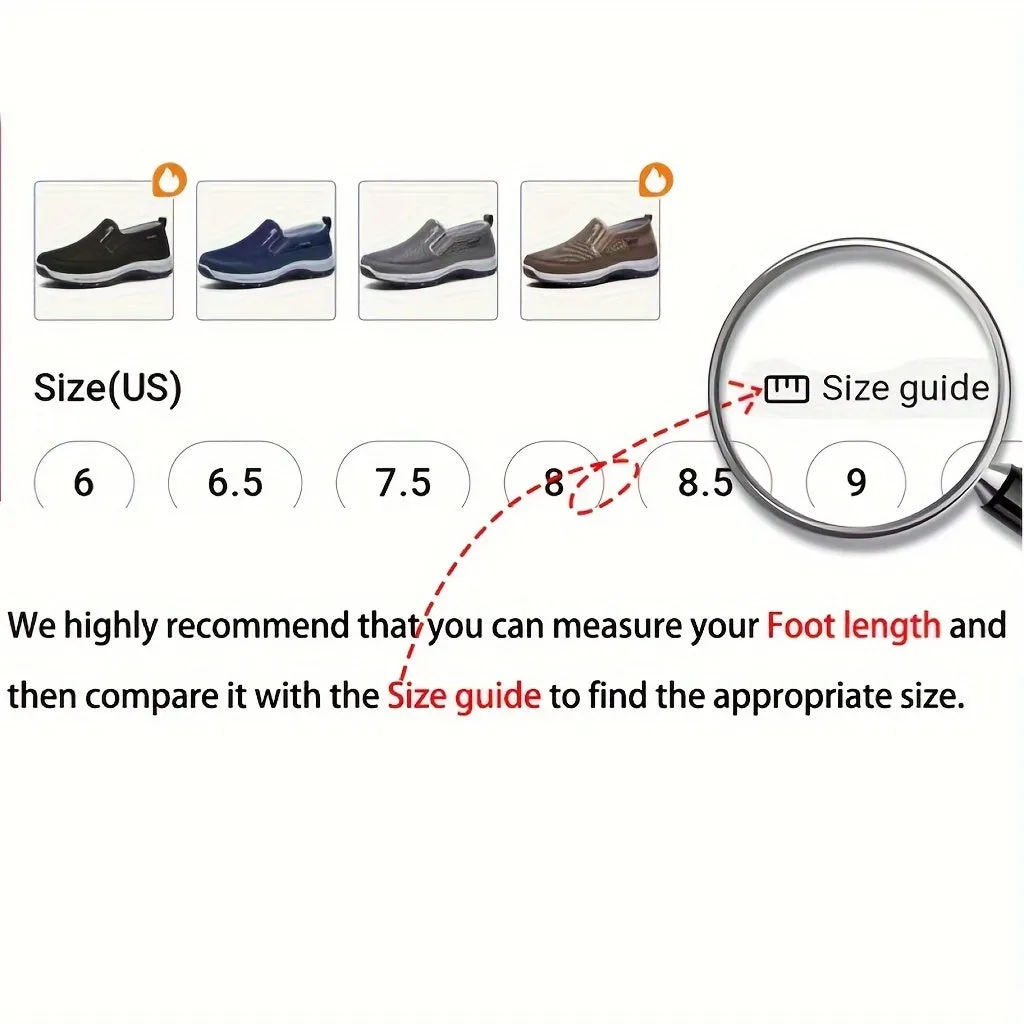 Plus Size Men's Knit Breathable Loafer Shoes for Comfort