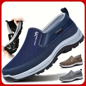 Plus Size Men's Knit Breathable Loafer Shoes for Comfort