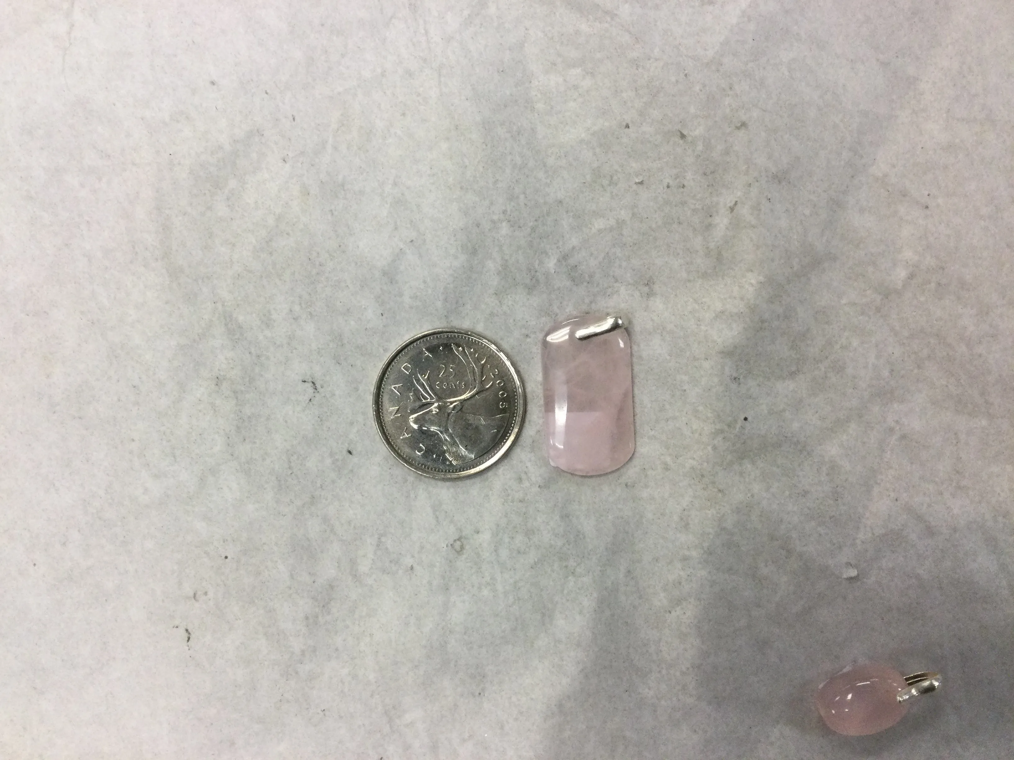 Rectangle Rose Quartz Pendant