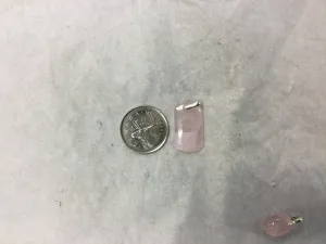Rectangle Rose Quartz Pendant