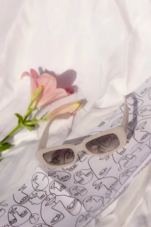 Rounded Rectangle 90s Look Sunglasses
