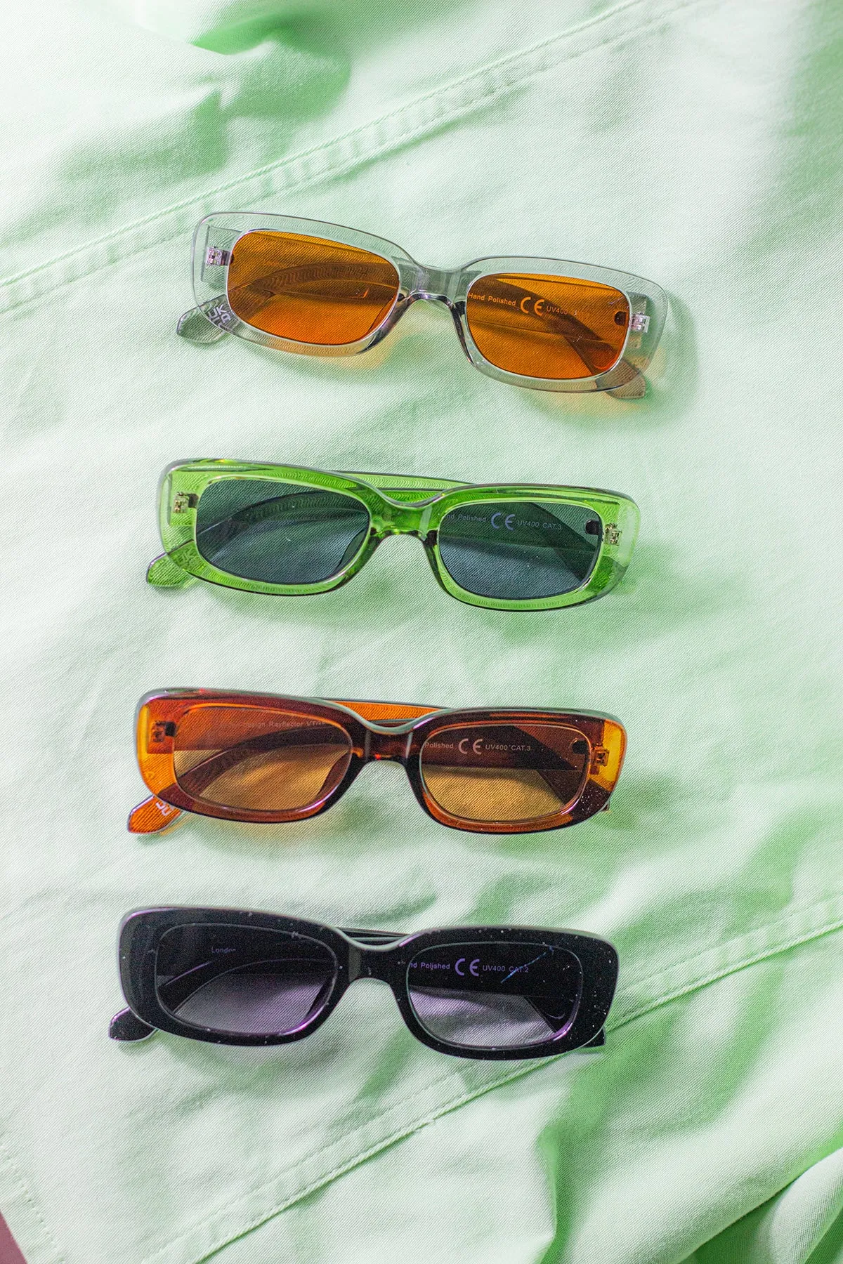 Rounded Rectangle 90s Look Sunglasses