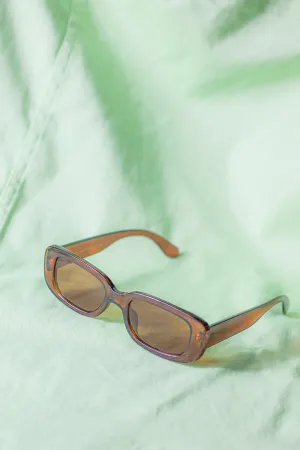 Rounded Rectangle 90s Look Sunglasses