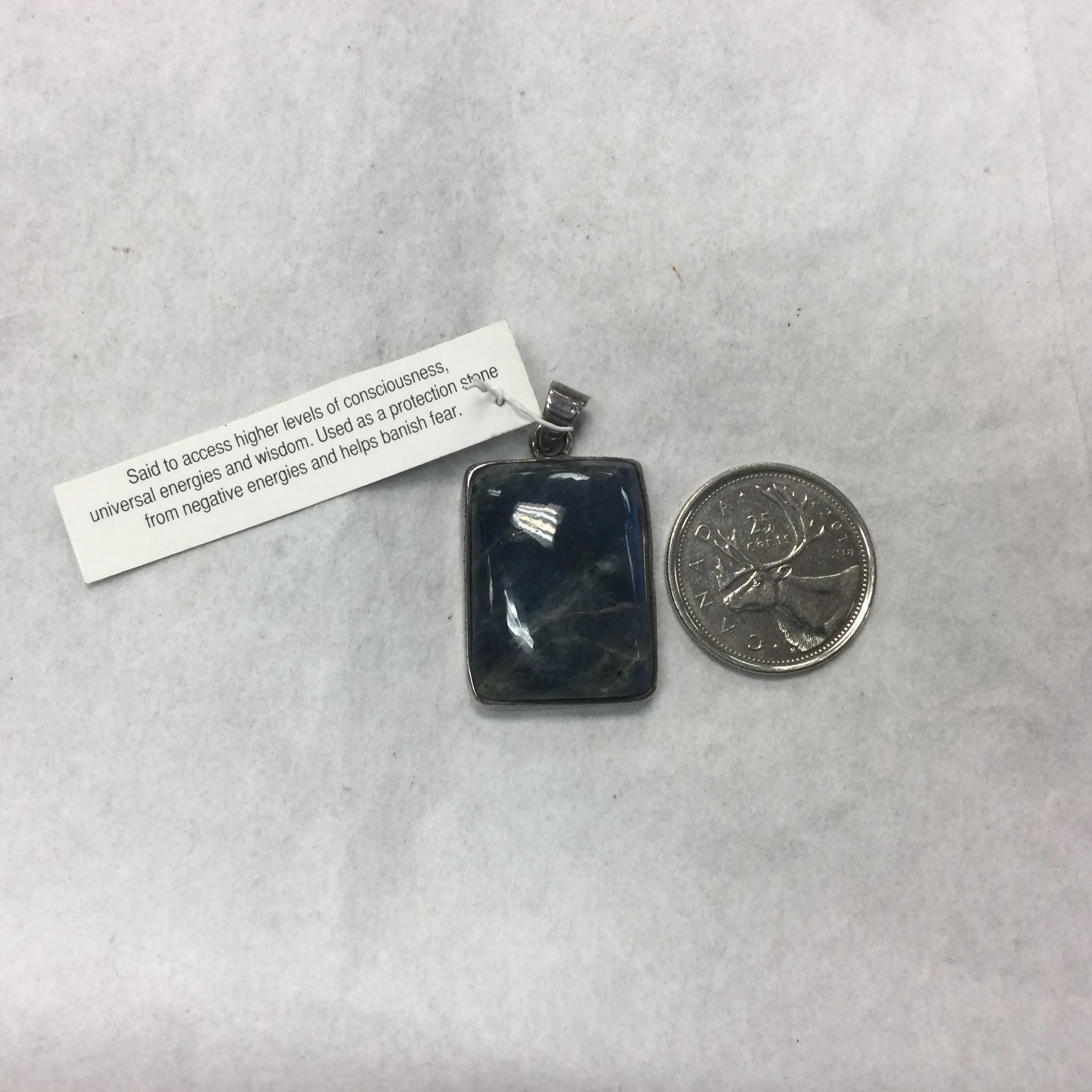 Rounded Rectangle Labradorite (A Grade) Pendant