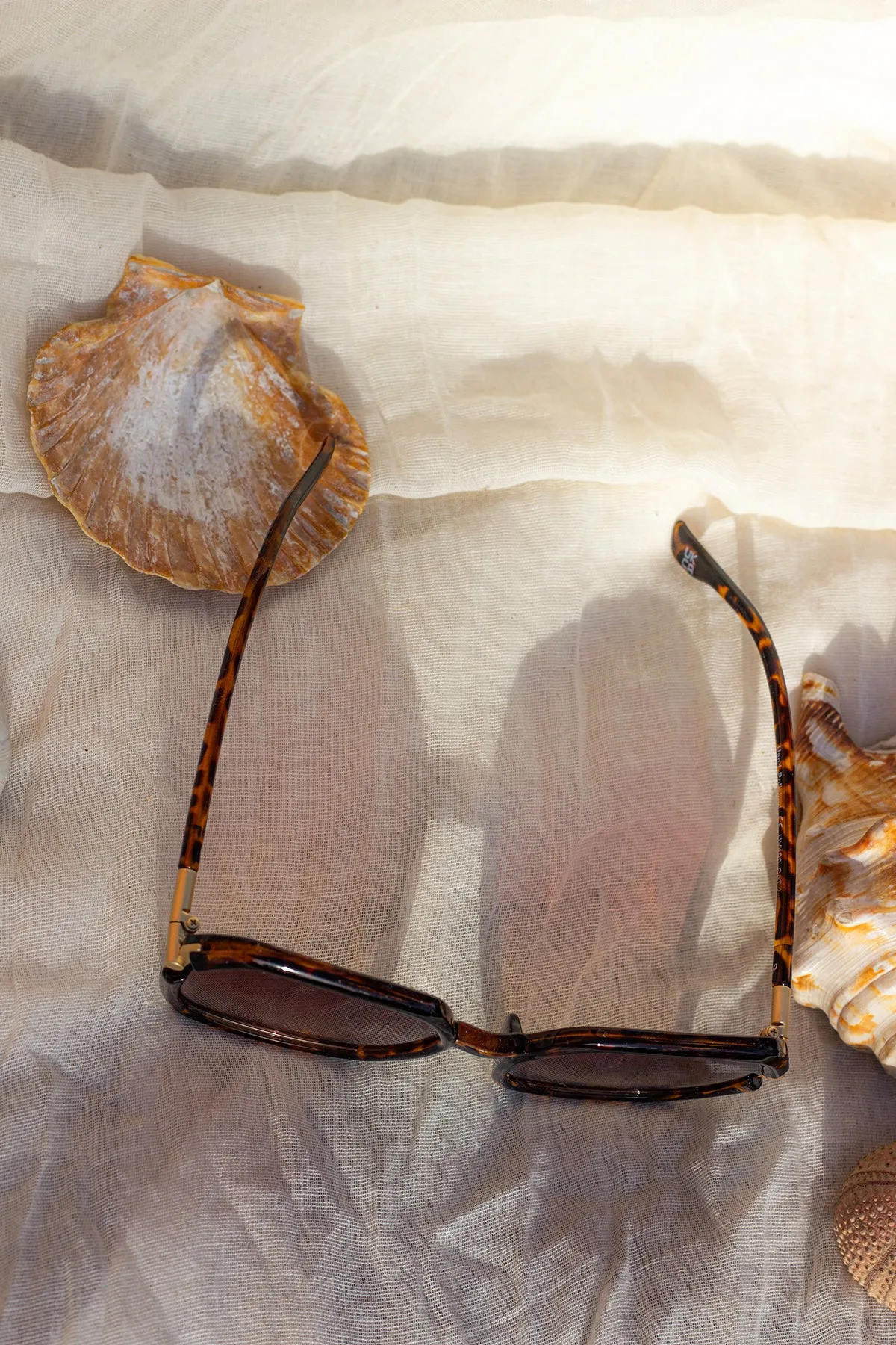 Rounded Square Screw Detail Side Arm Sunglasses