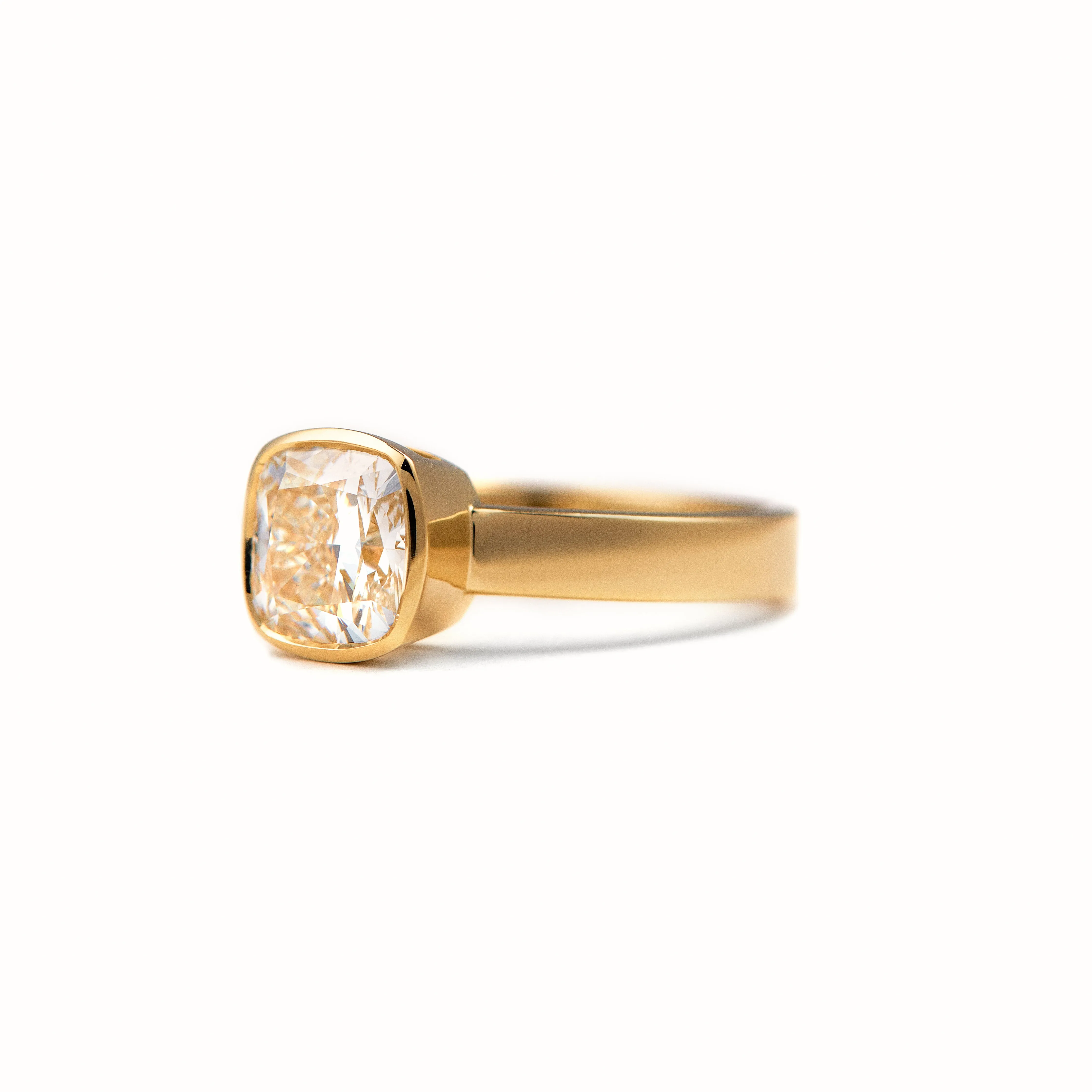 Rowan Cushion Cut Moissanite Engagement Ring