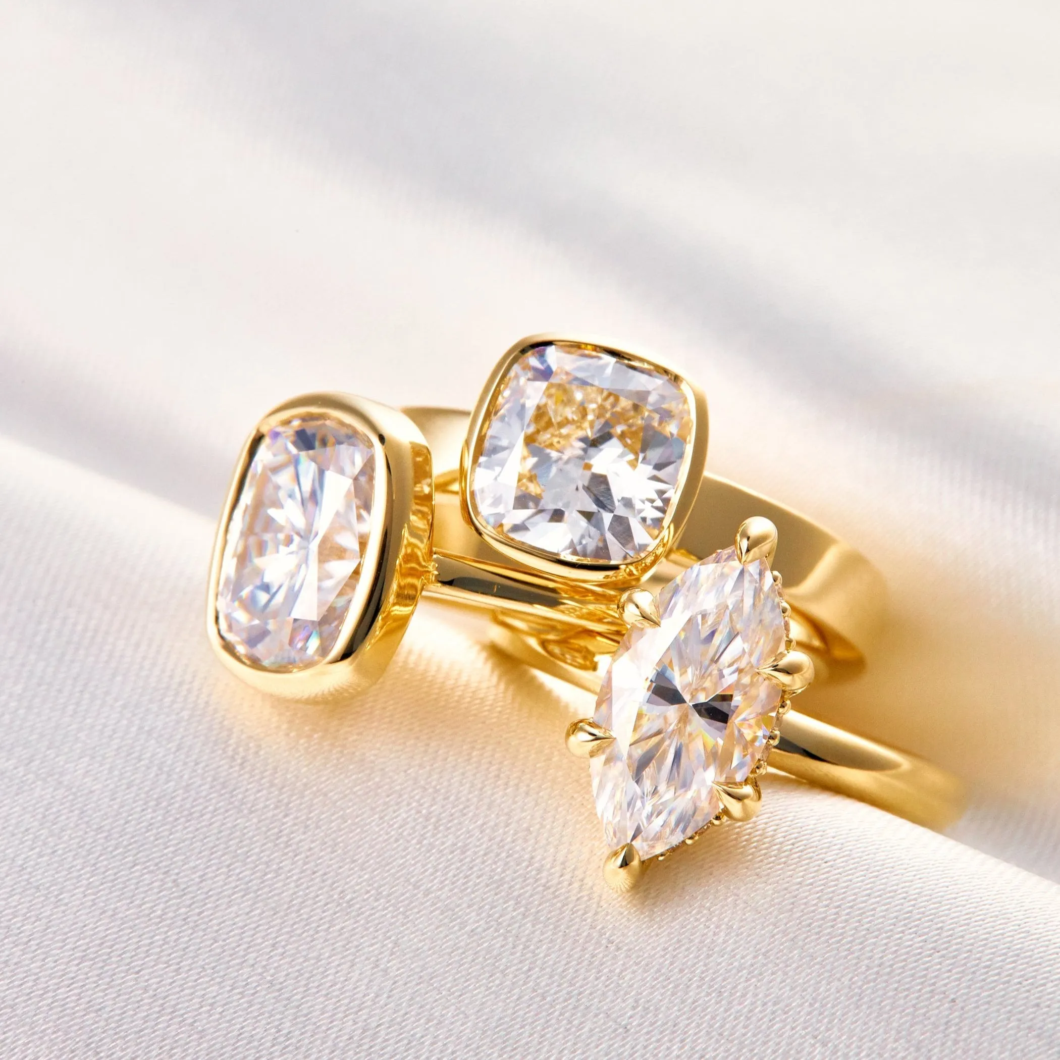 Rowan Cushion Cut Moissanite Engagement Ring