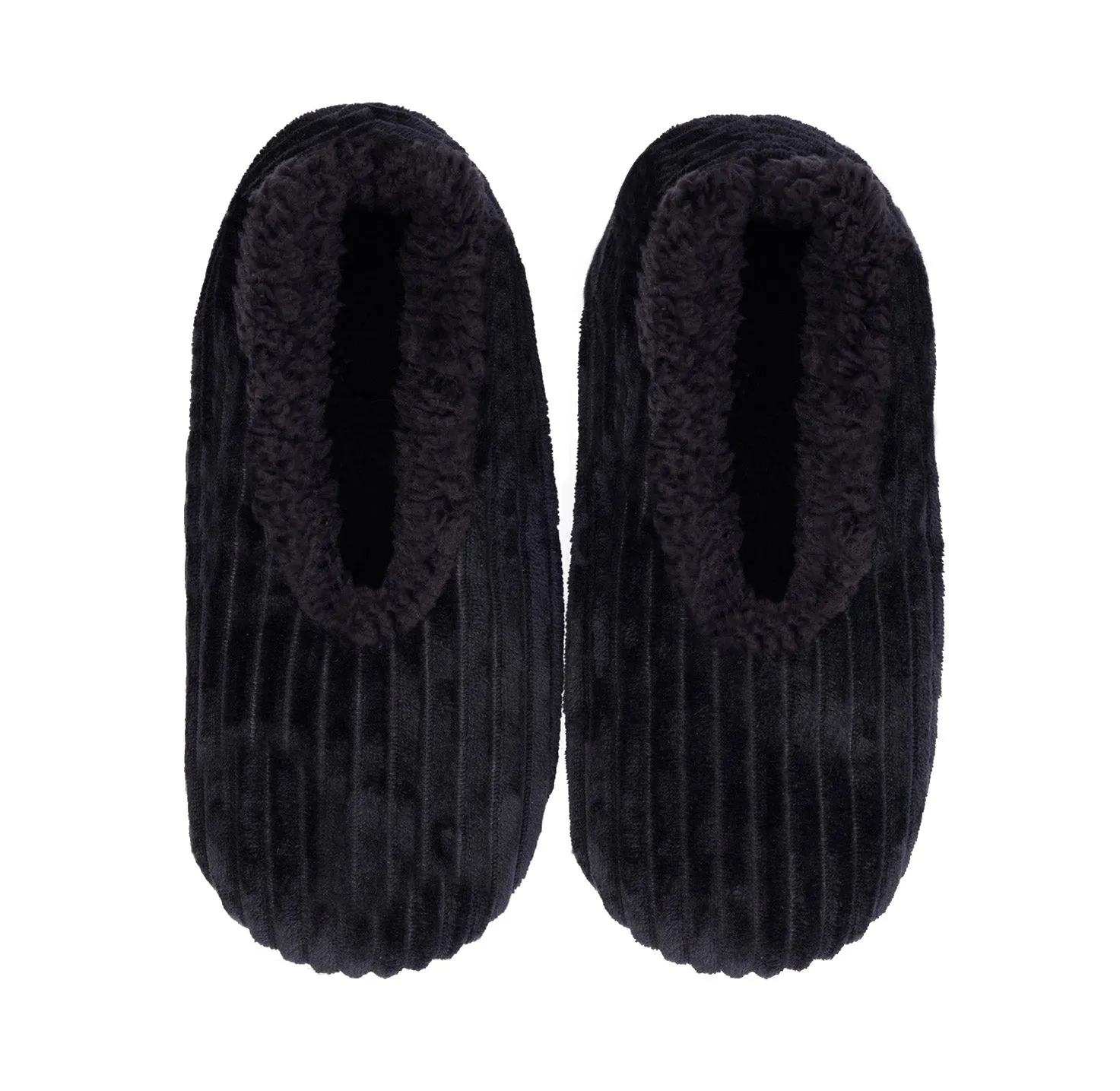 SnuggUps® Cosy Men's Slippers ~ Cord Black