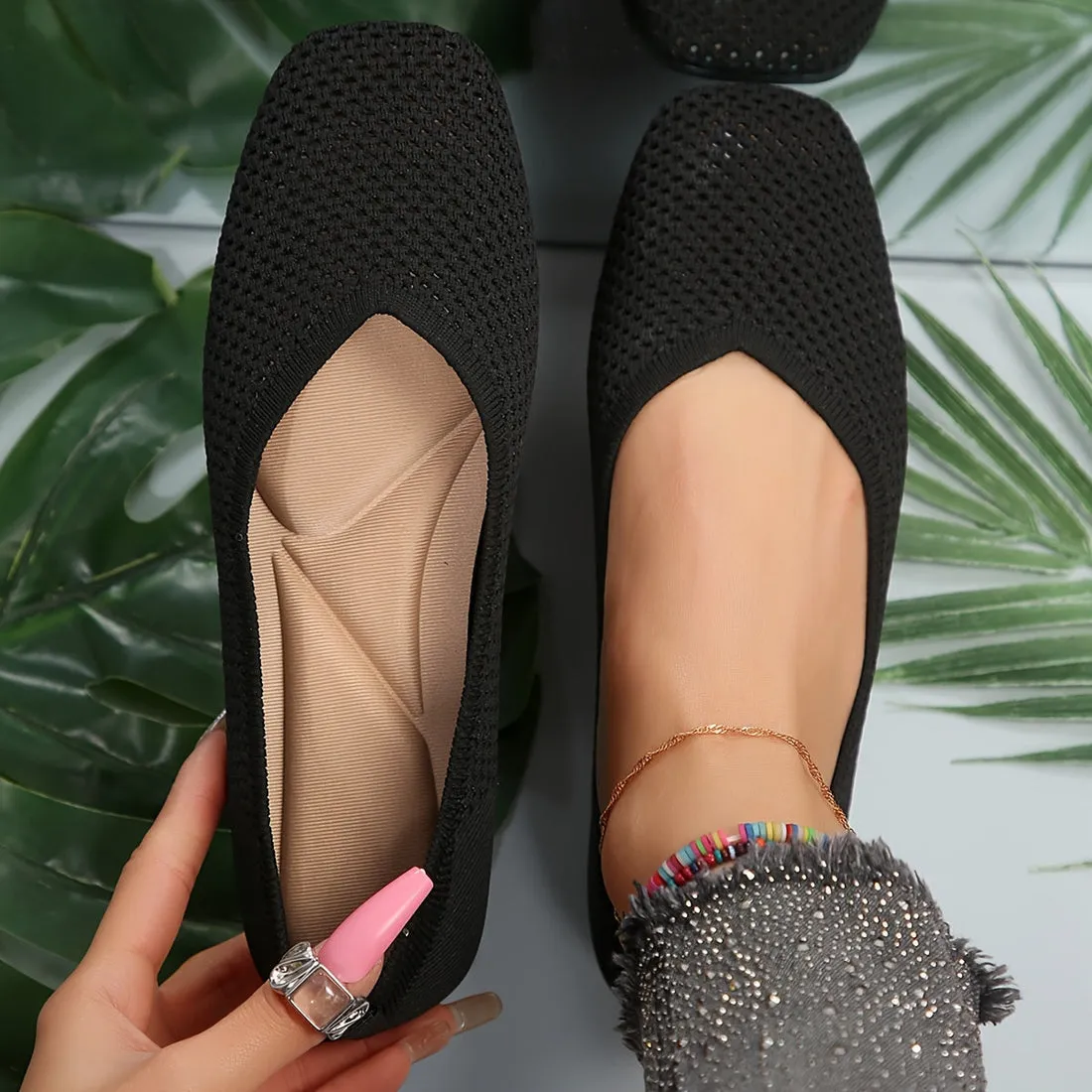 Sofia Blue Flats