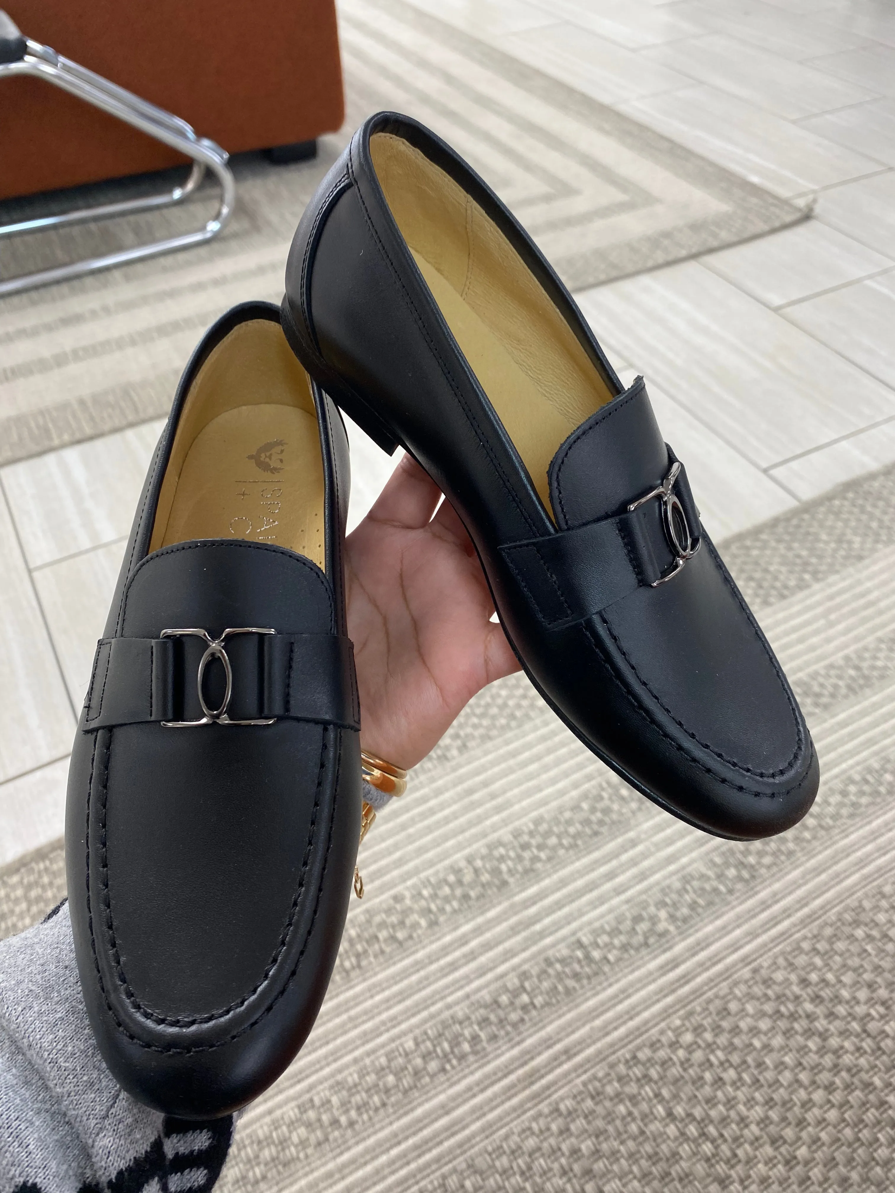 Spain Co Black Todd Buckle Loafer
