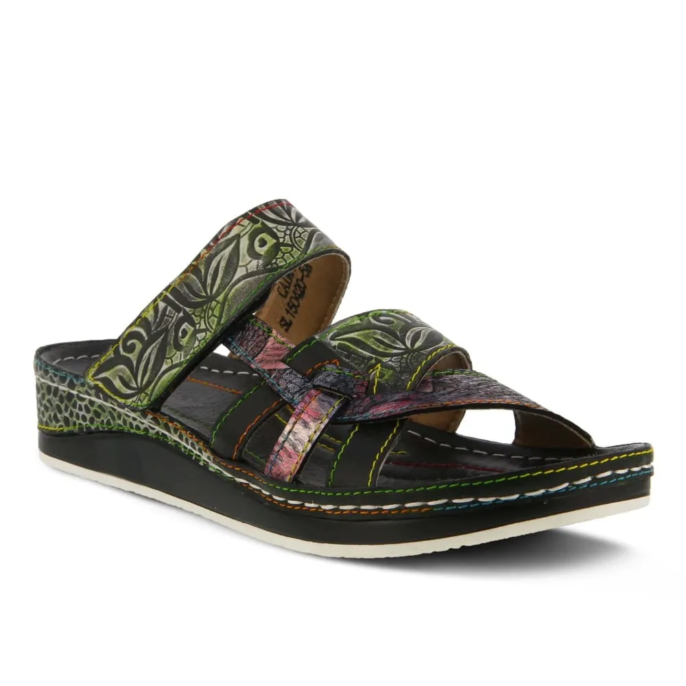 Spring Step Shoes Caiman Hand Painted Sandals