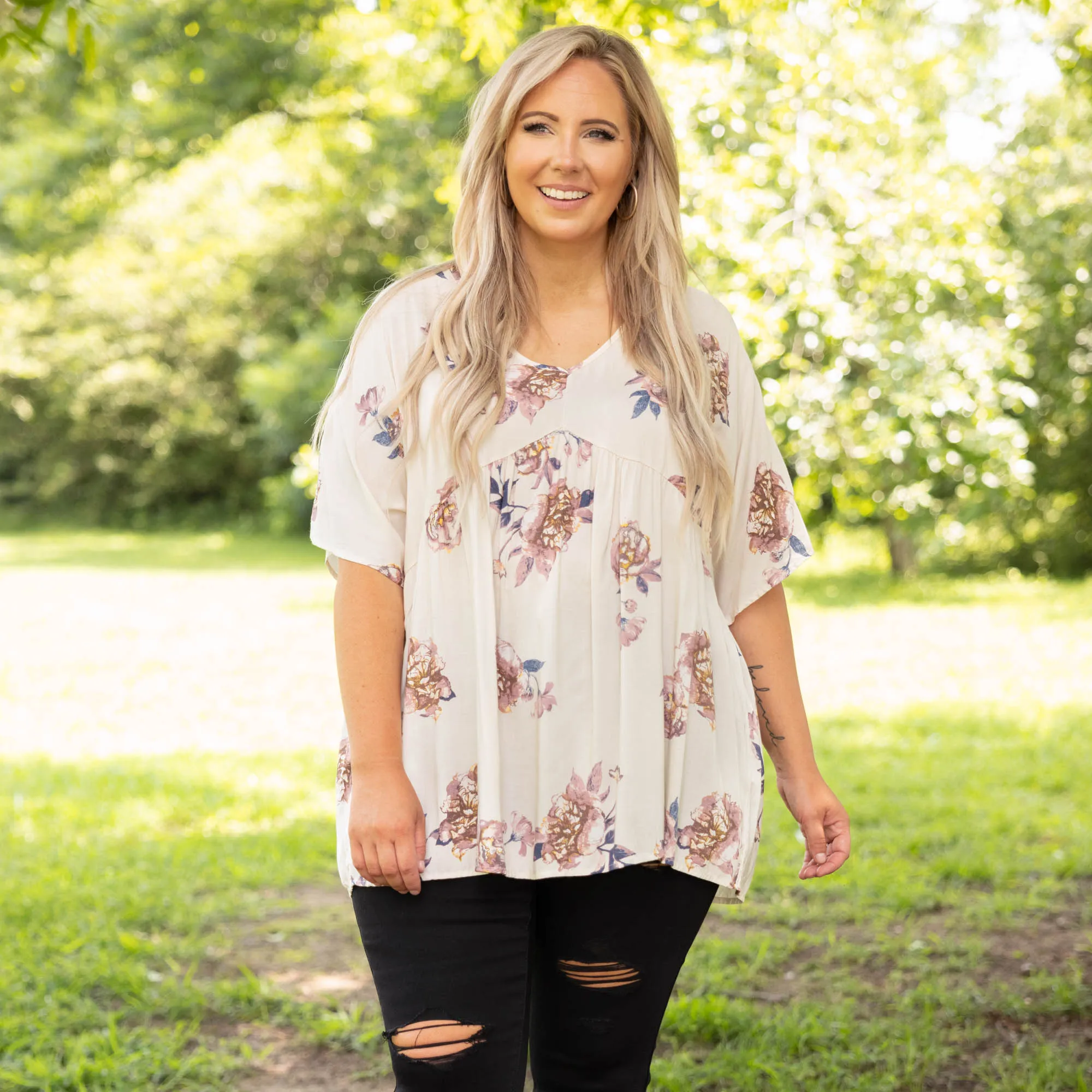 Sweet Comfort Top, Ecru