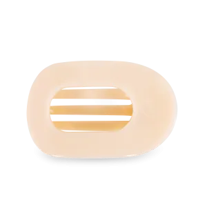 Teleties Flat Round Clip Large - Almond Beige