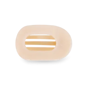 Teleties Flat Round Clip Small - Almond Beige