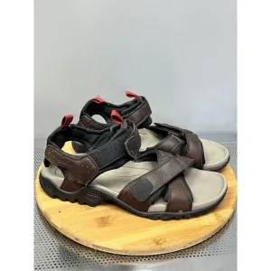 Timberland Sandal Mens size 9M Bsfp Brown Beige Leather Open Toe Sports #65190