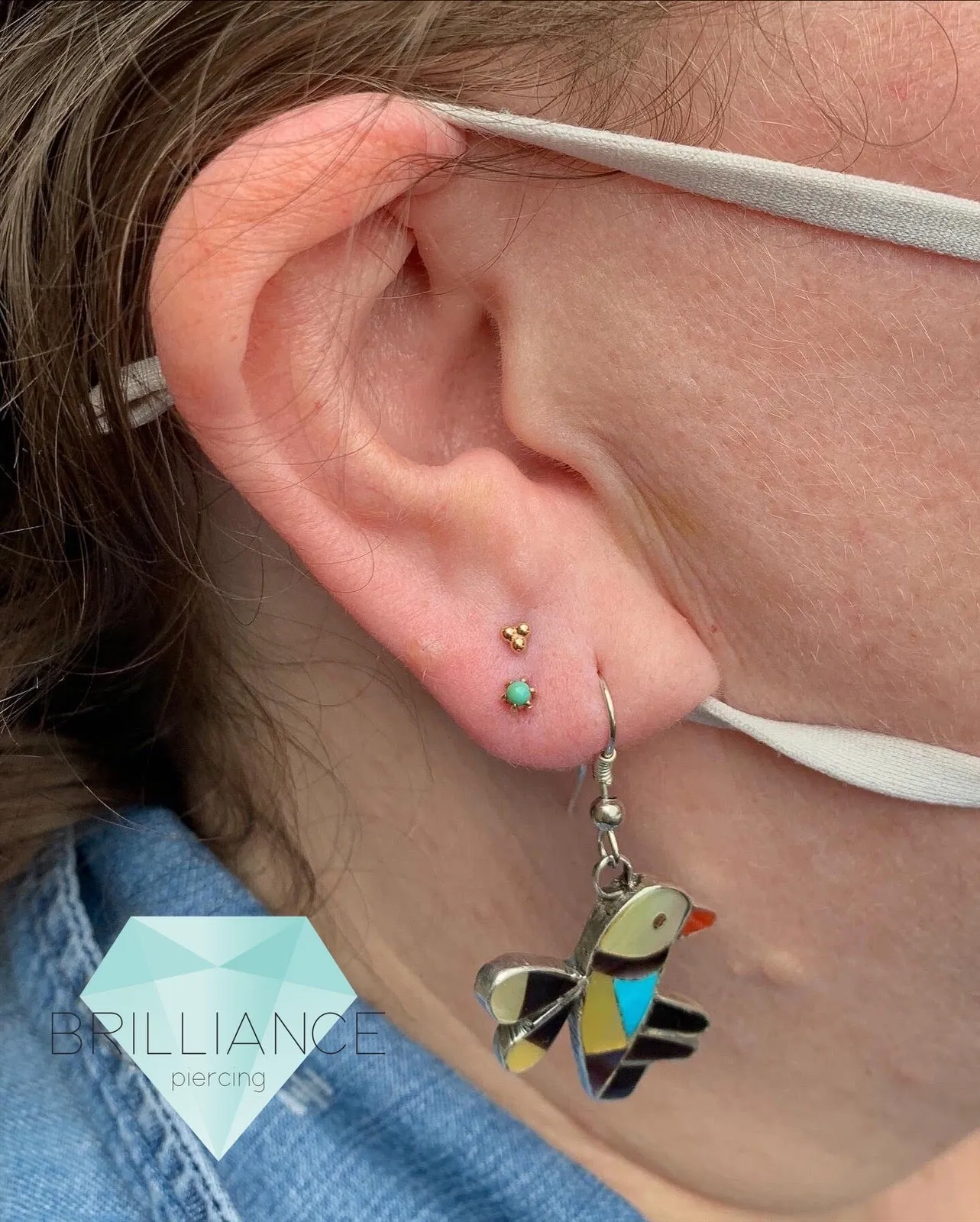 Tri-Bead Cluster Threadless End
