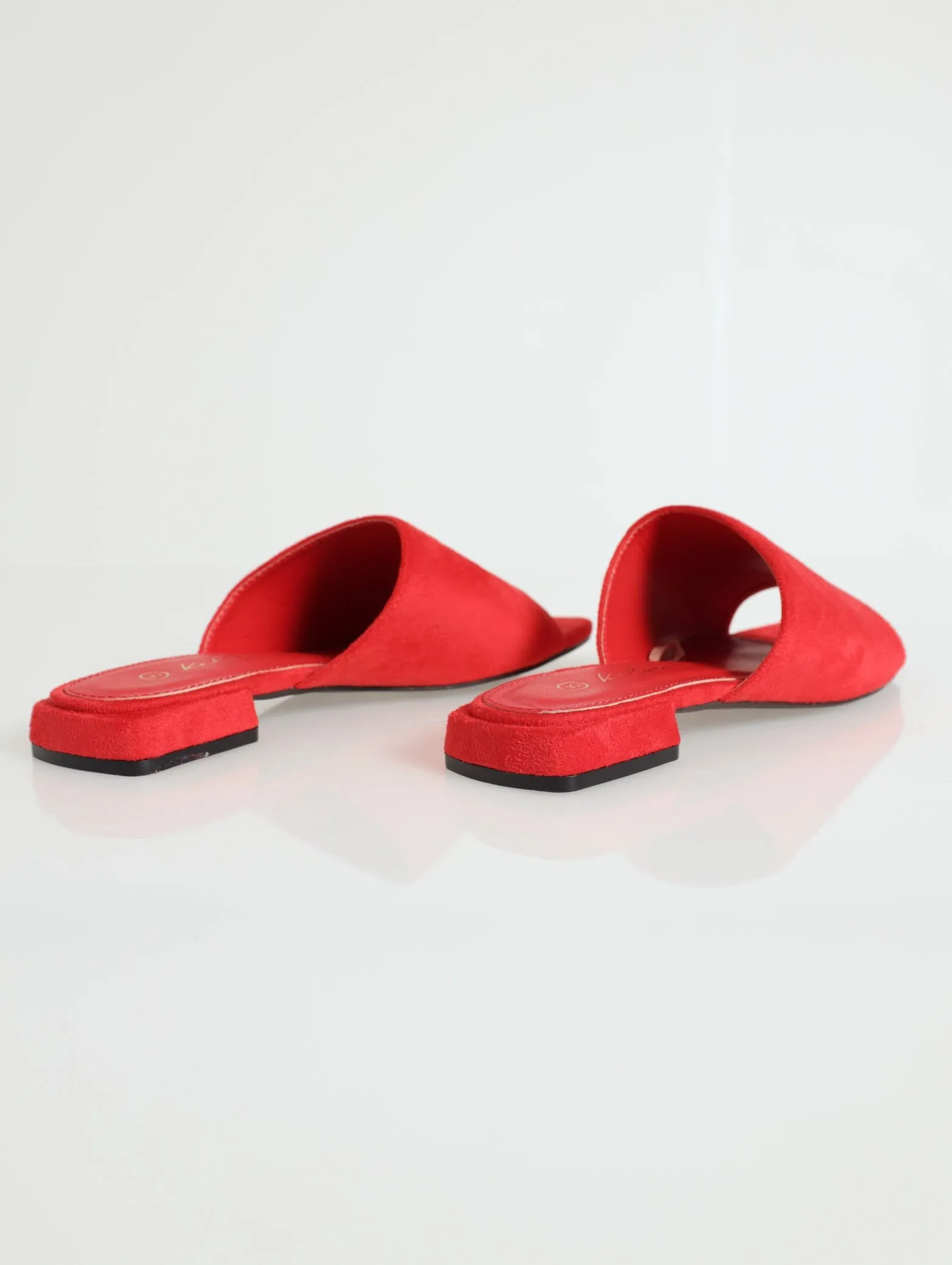 Vamp Peeptoe Mule - Red