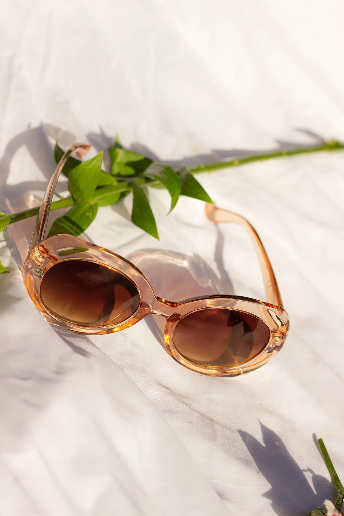 Weighted Oversize Chunky Circle Sunglasses