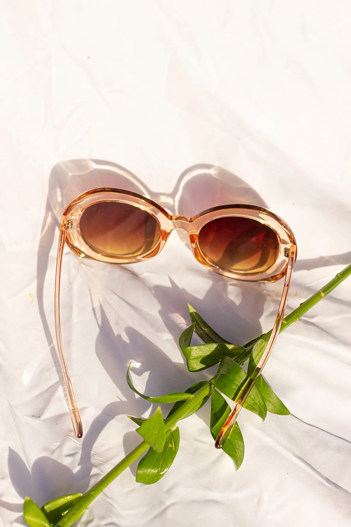 Weighted Oversize Chunky Circle Sunglasses