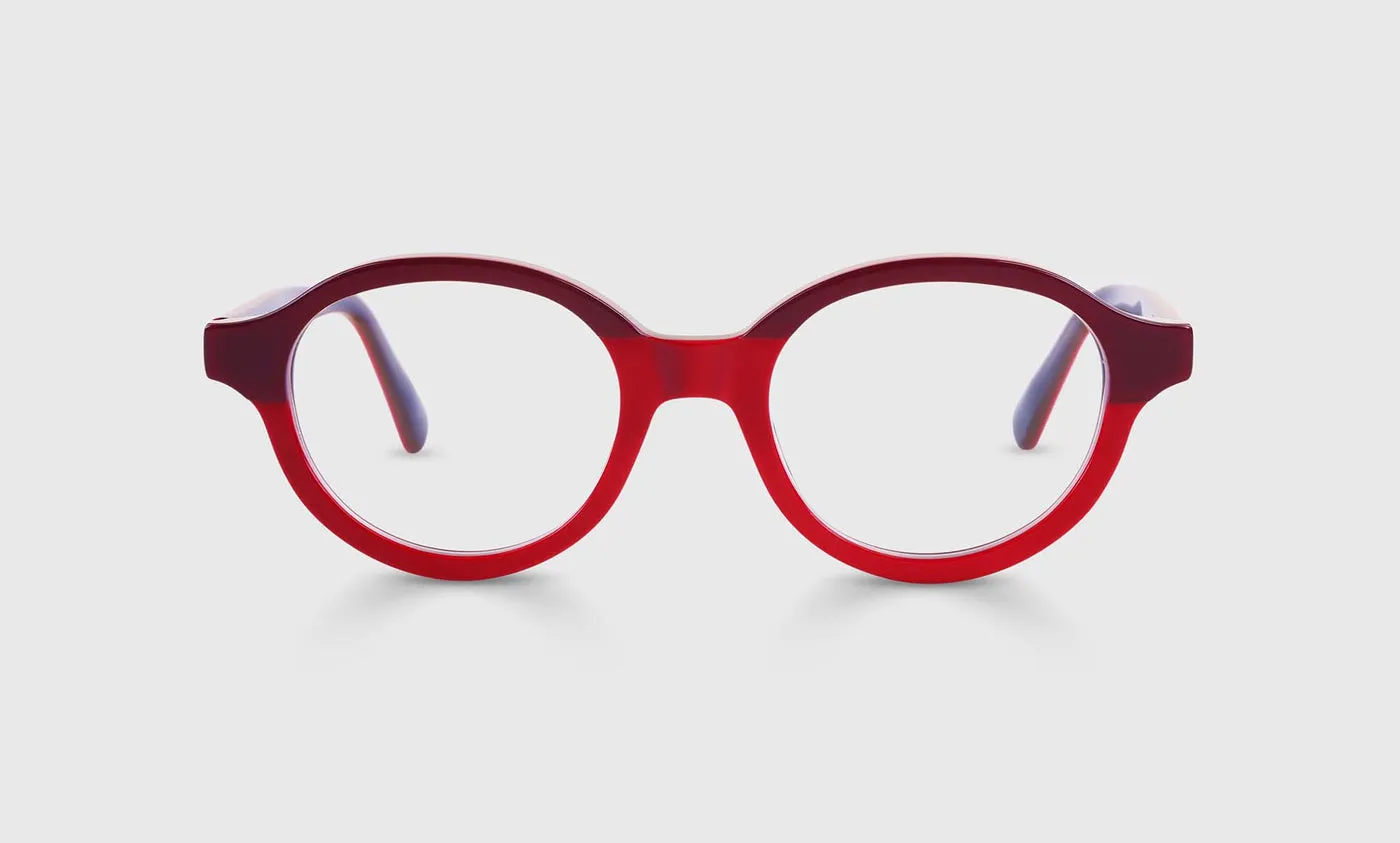 Well-Rounded Color 01 - Crimson and Cherry-Layered Front and Temples