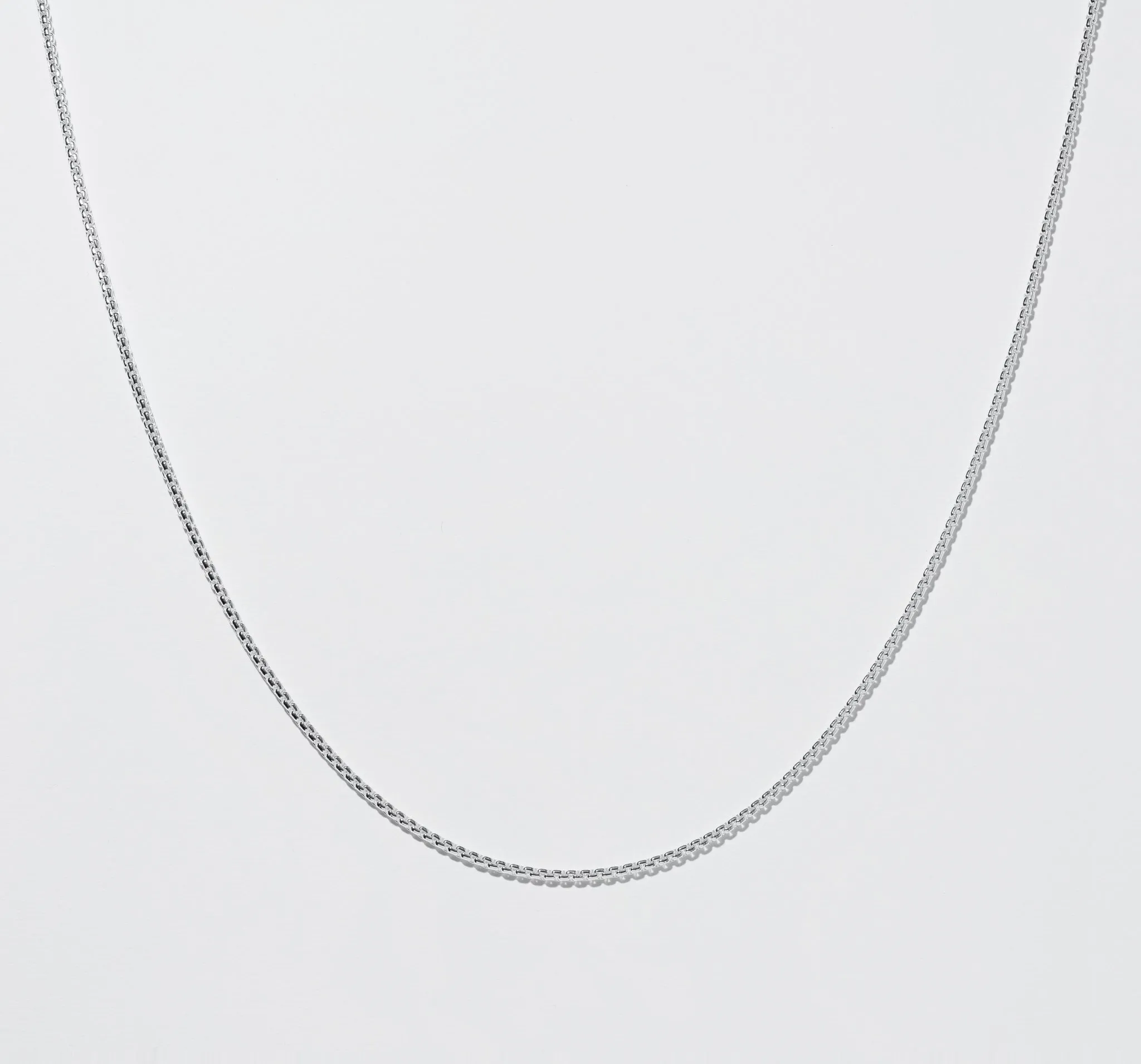 White Gold Box Chain - Polished 2.6mm