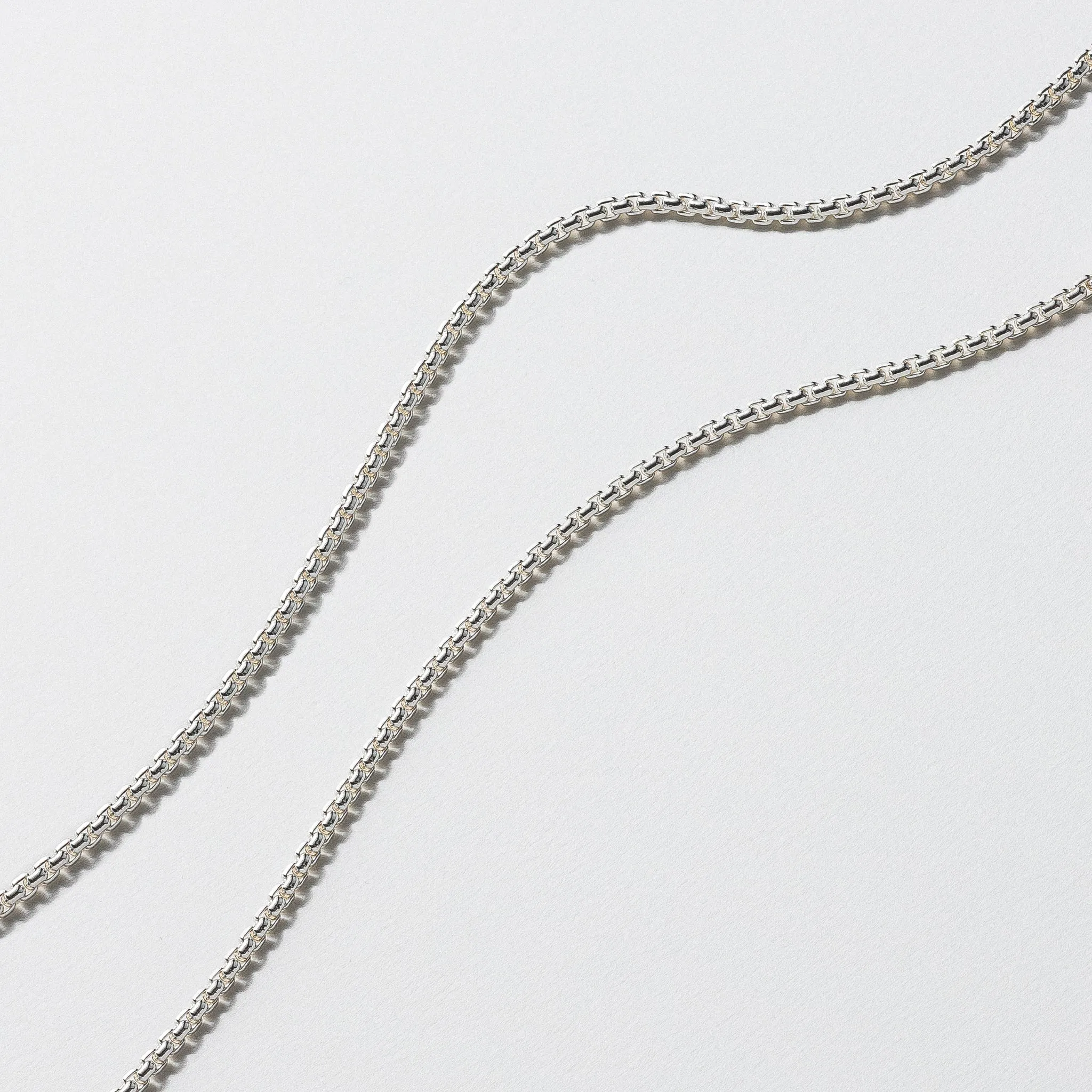 White Gold Box Chain - Polished 2.6mm