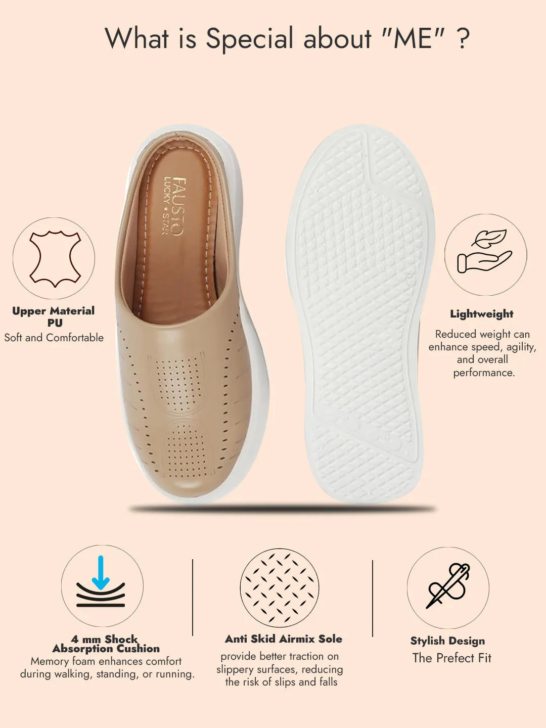 Women Cheeku Perforated Laser Cut Classic Back Open Slip On Mules Shoes|Work|Casual|Loafer Shoes|Comfort