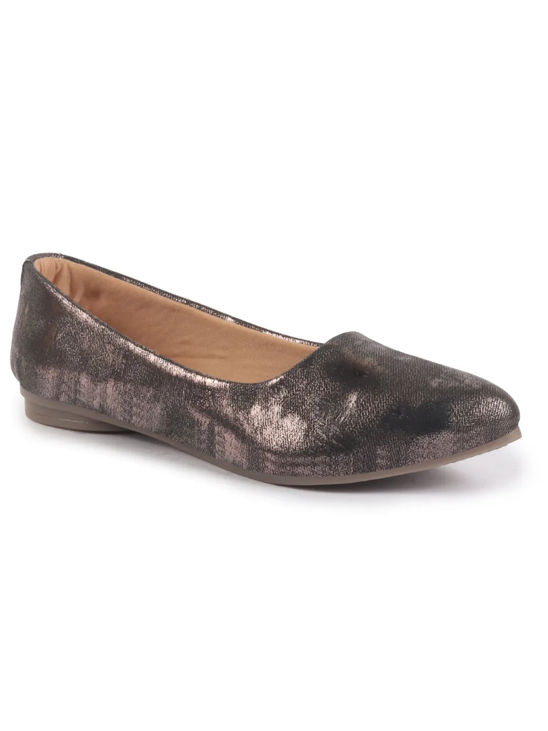 Women Comfortable Slip On Flat Ballerina Glittery Shiny Casual Ballet Driving Shoes Cushioned Insole