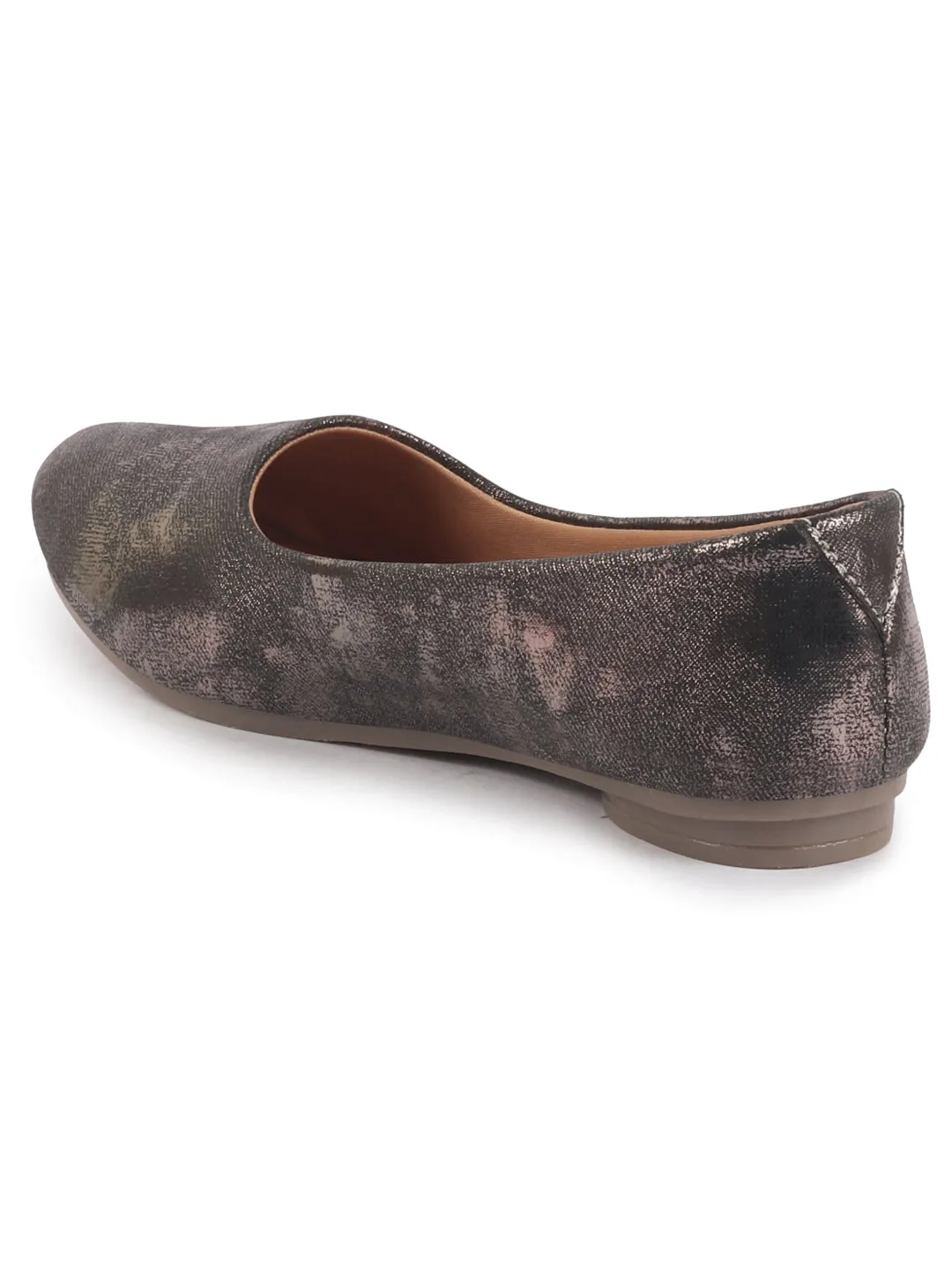 Women Comfortable Slip On Flat Ballerina Glittery Shiny Casual Ballet Driving Shoes Cushioned Insole